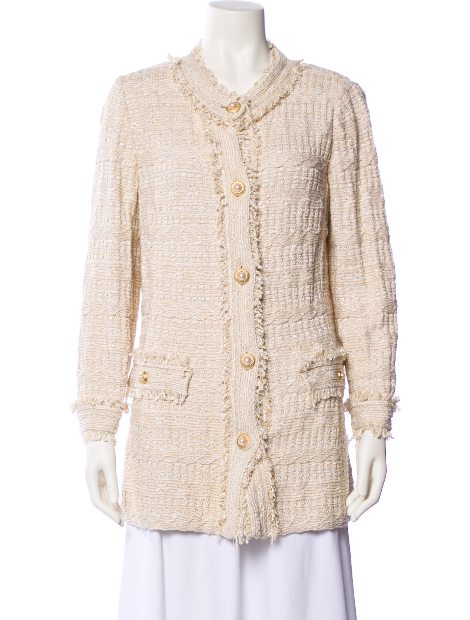 St. John Wool Printed Evening Jacket