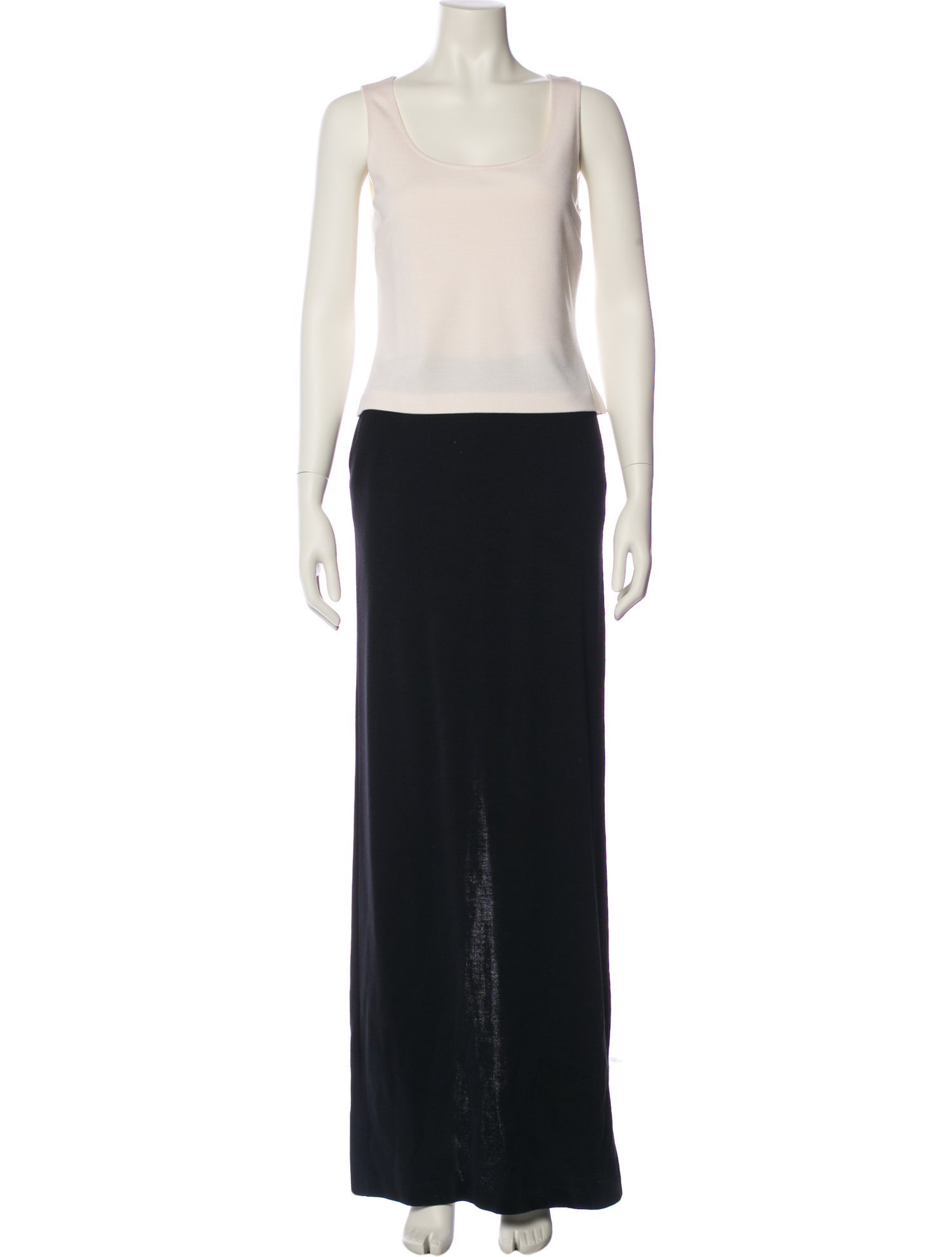 St. John Scoop Neck Long Dress