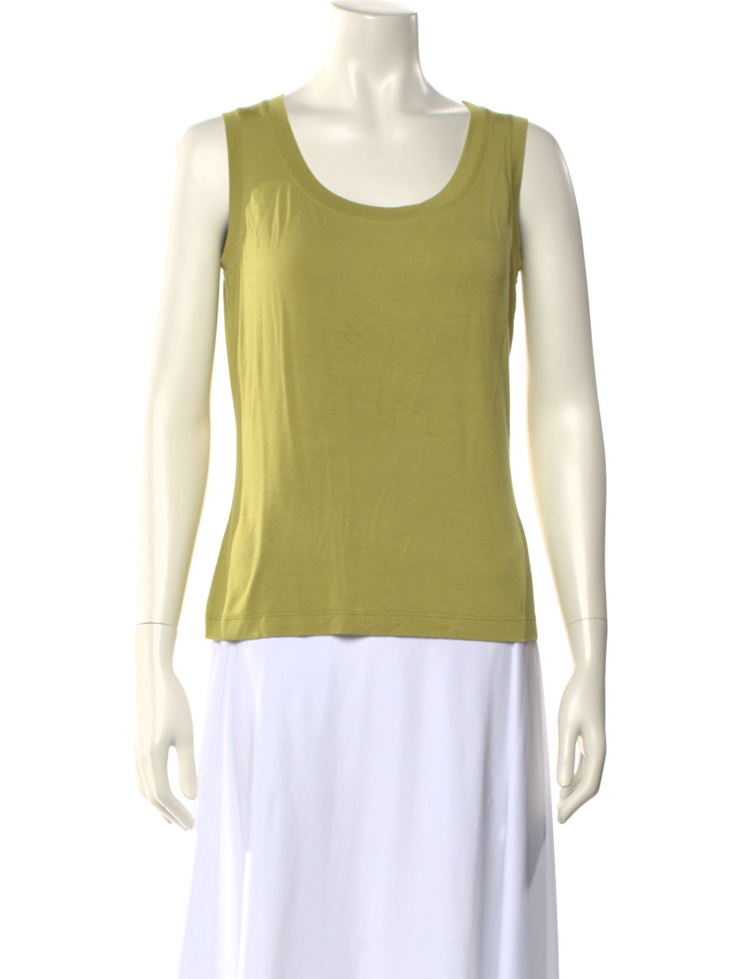 St. John Scoop Neck Sleeveless Top