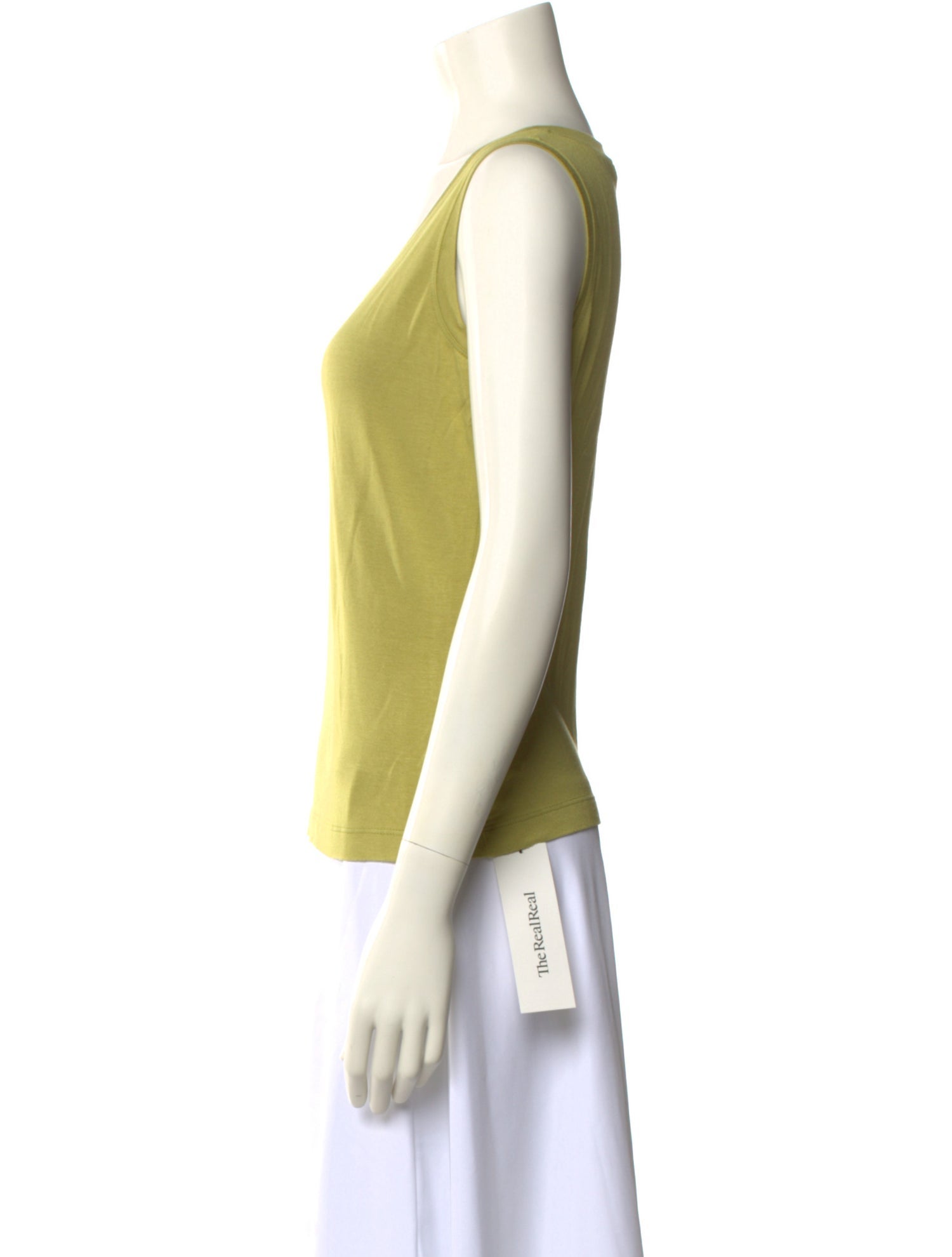 St. John Scoop Neck Sleeveless Top