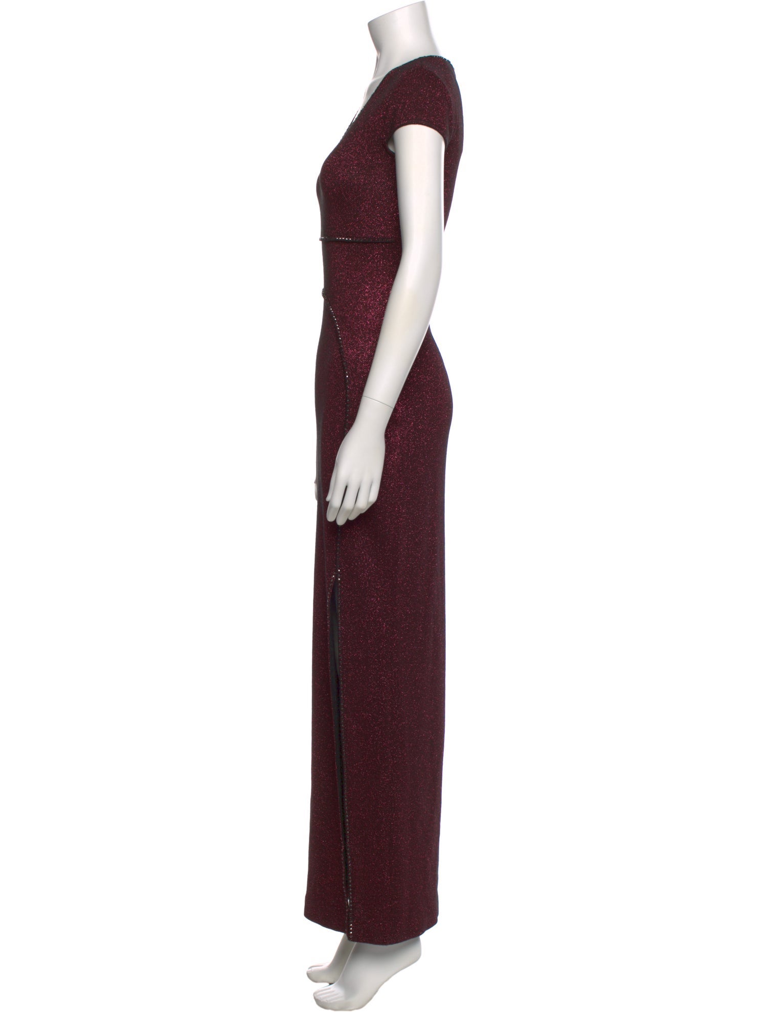 St. John V-Neck Long Dress