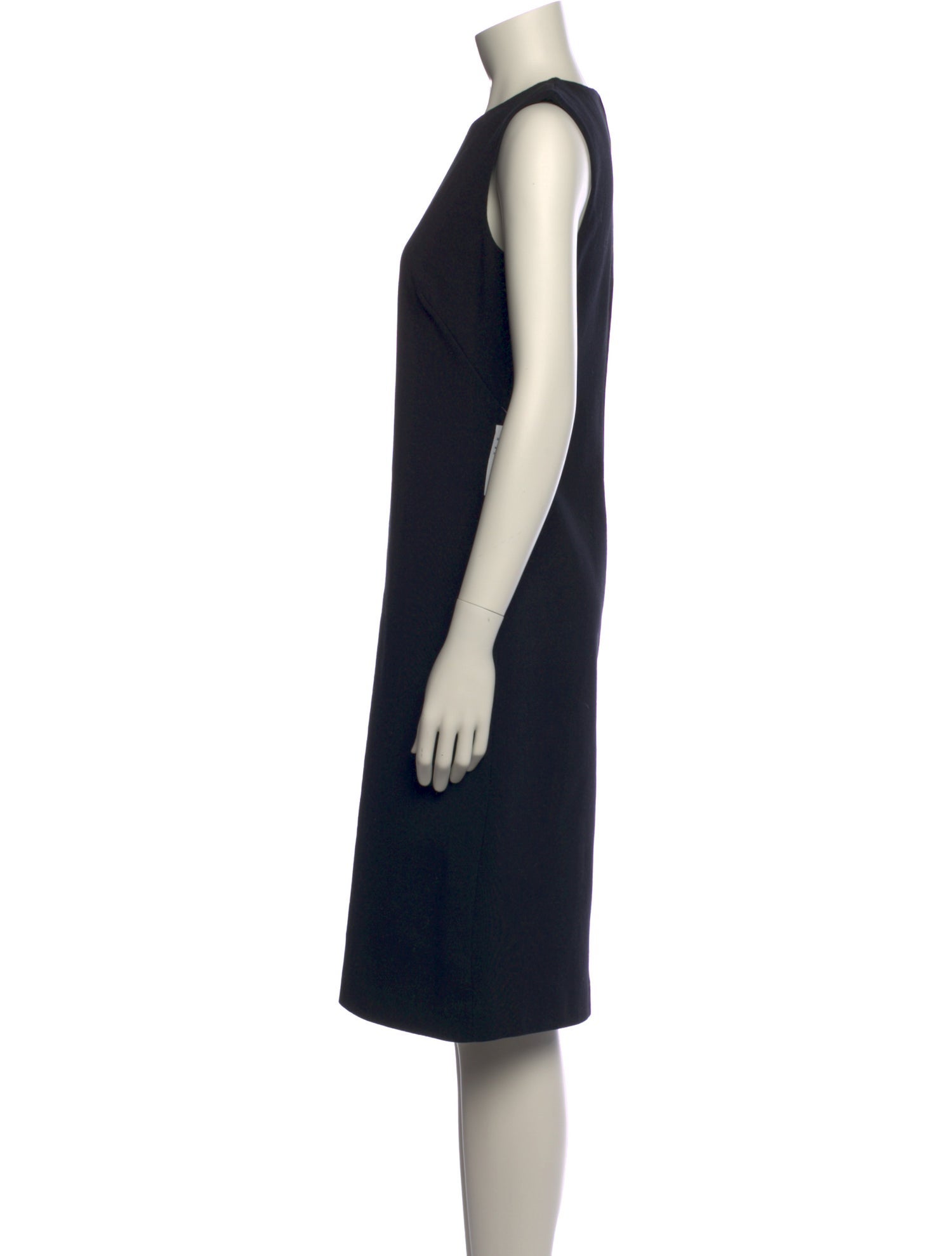 St. John Crew Neck Midi Length Dress