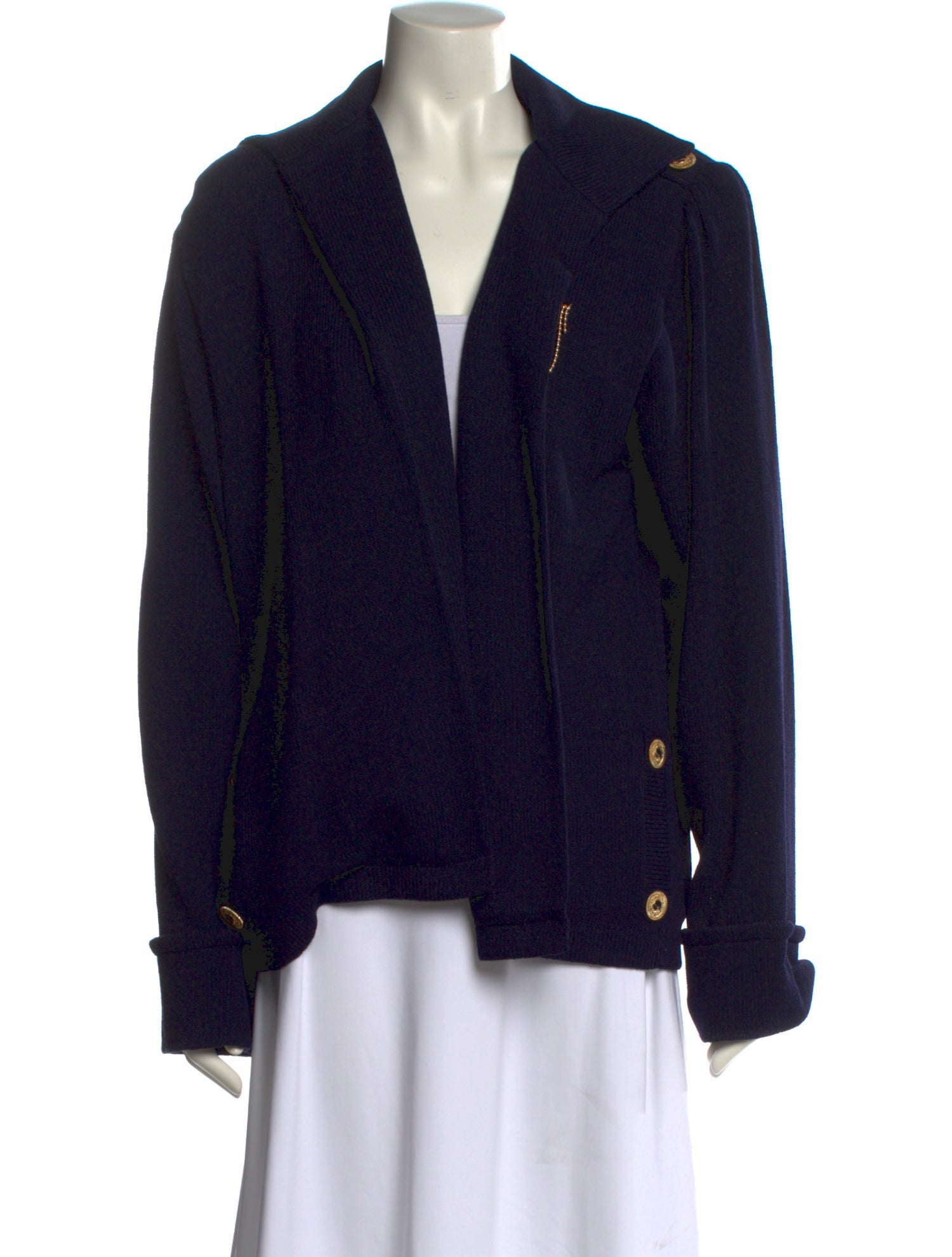 St. John Wool Open Front Sweater