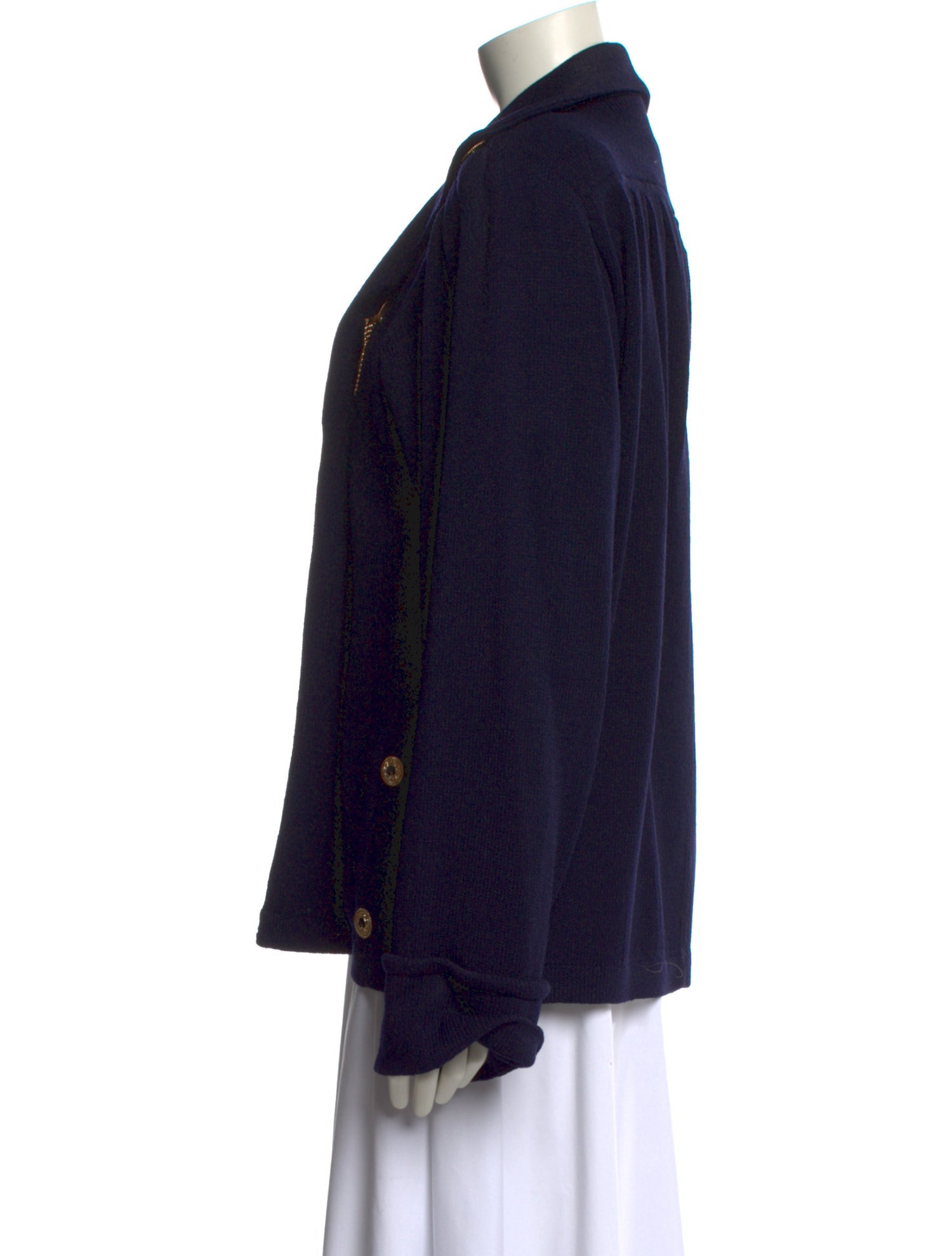 St. John Wool Open Front Sweater