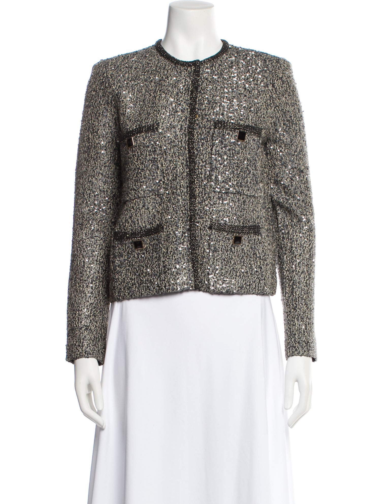 St. John Tweed Pattern Evening Jacket