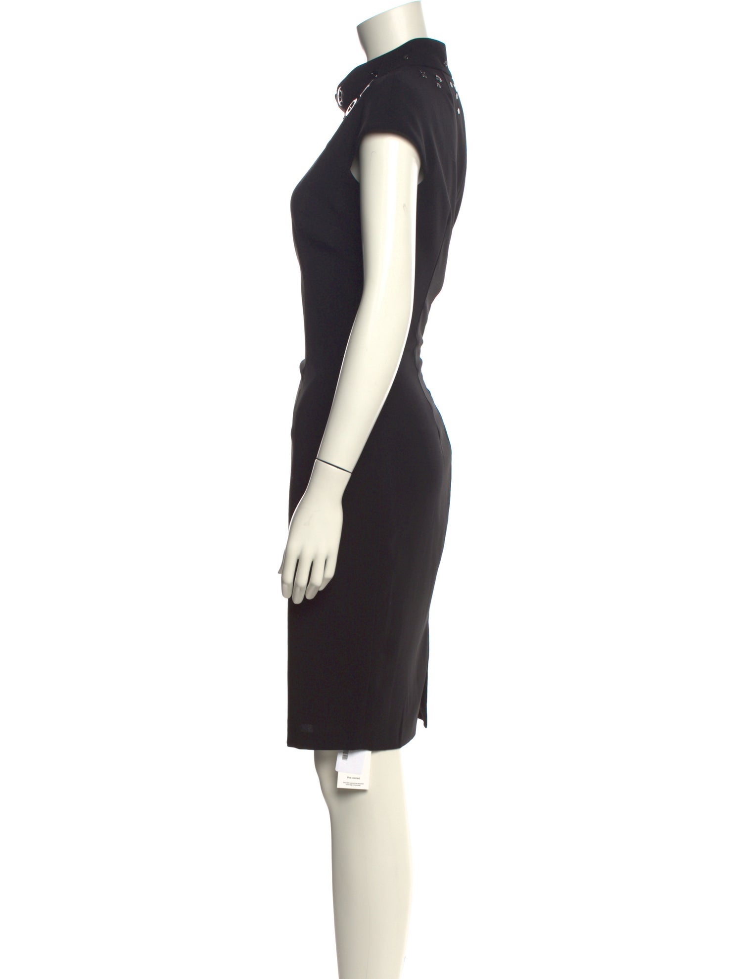 St. John Mock Neck Knee-Length Dress