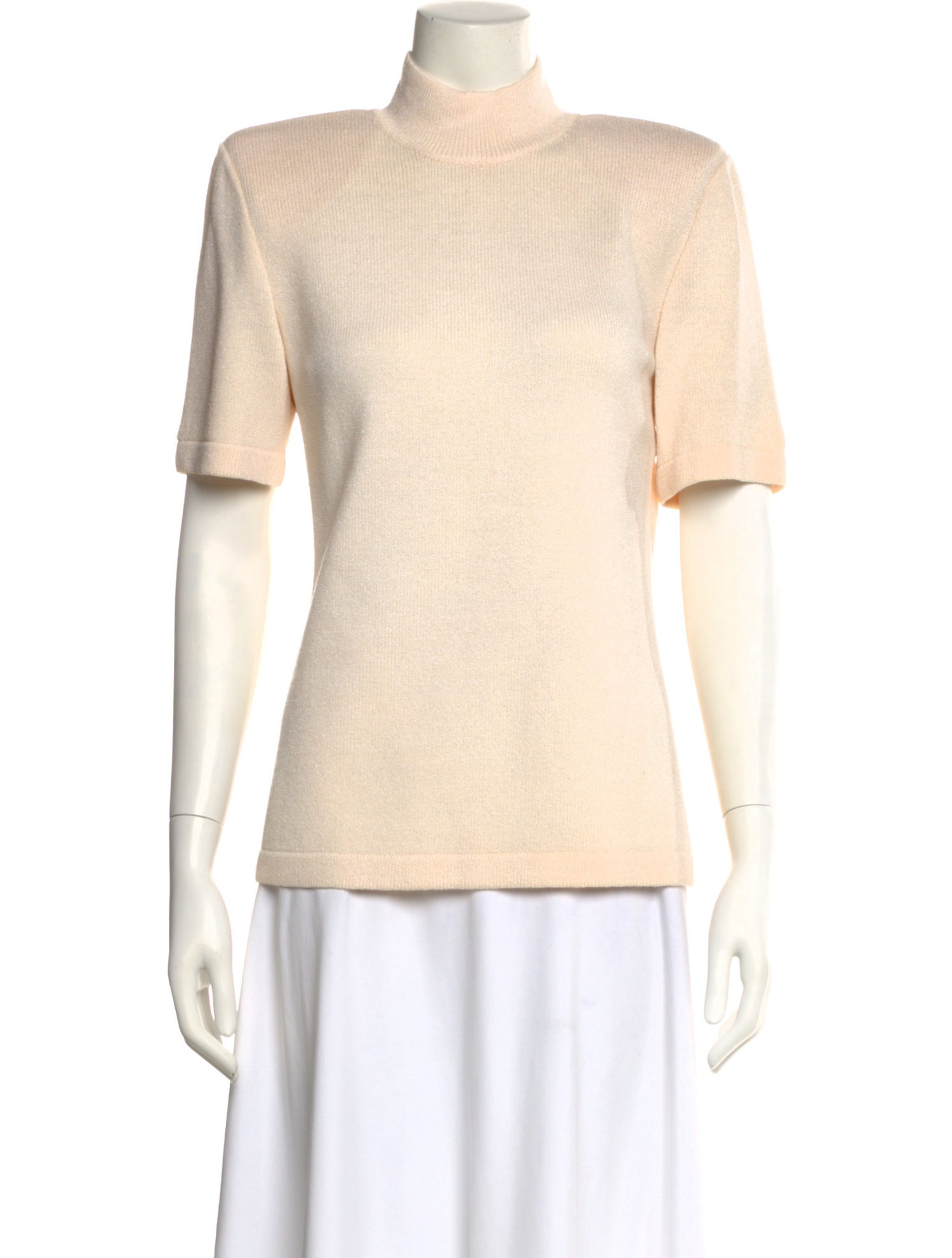 St. John Turtleneck Short Sleeve Top