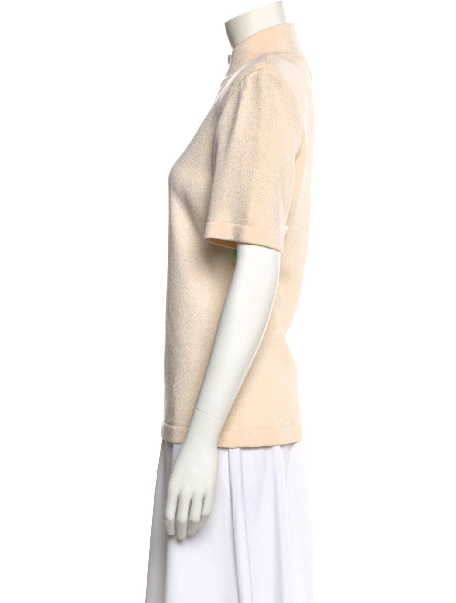 St. John Turtleneck Short Sleeve Top
