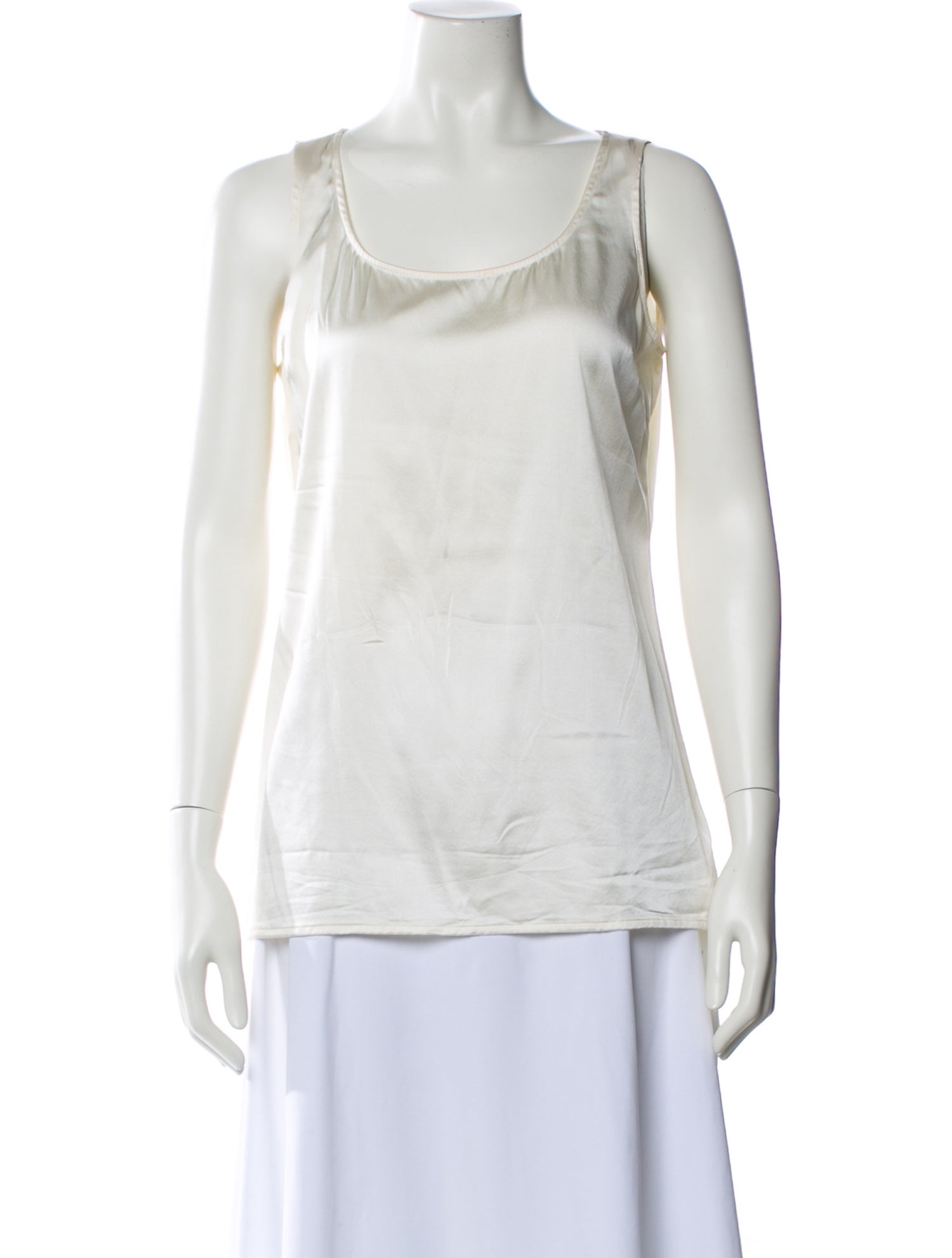 St. John Silk Scoop Neck Top