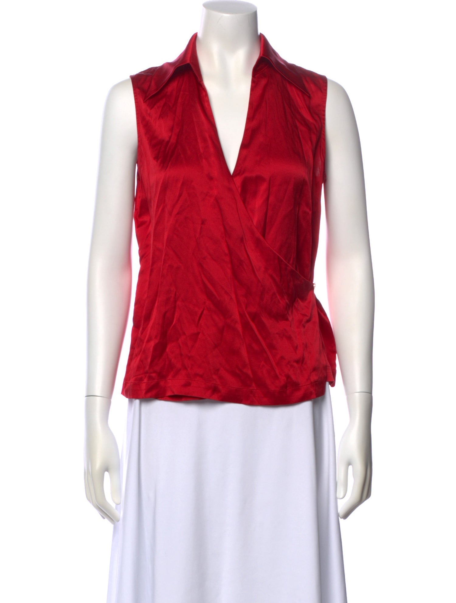 St. John Silk V-Neck Blouse