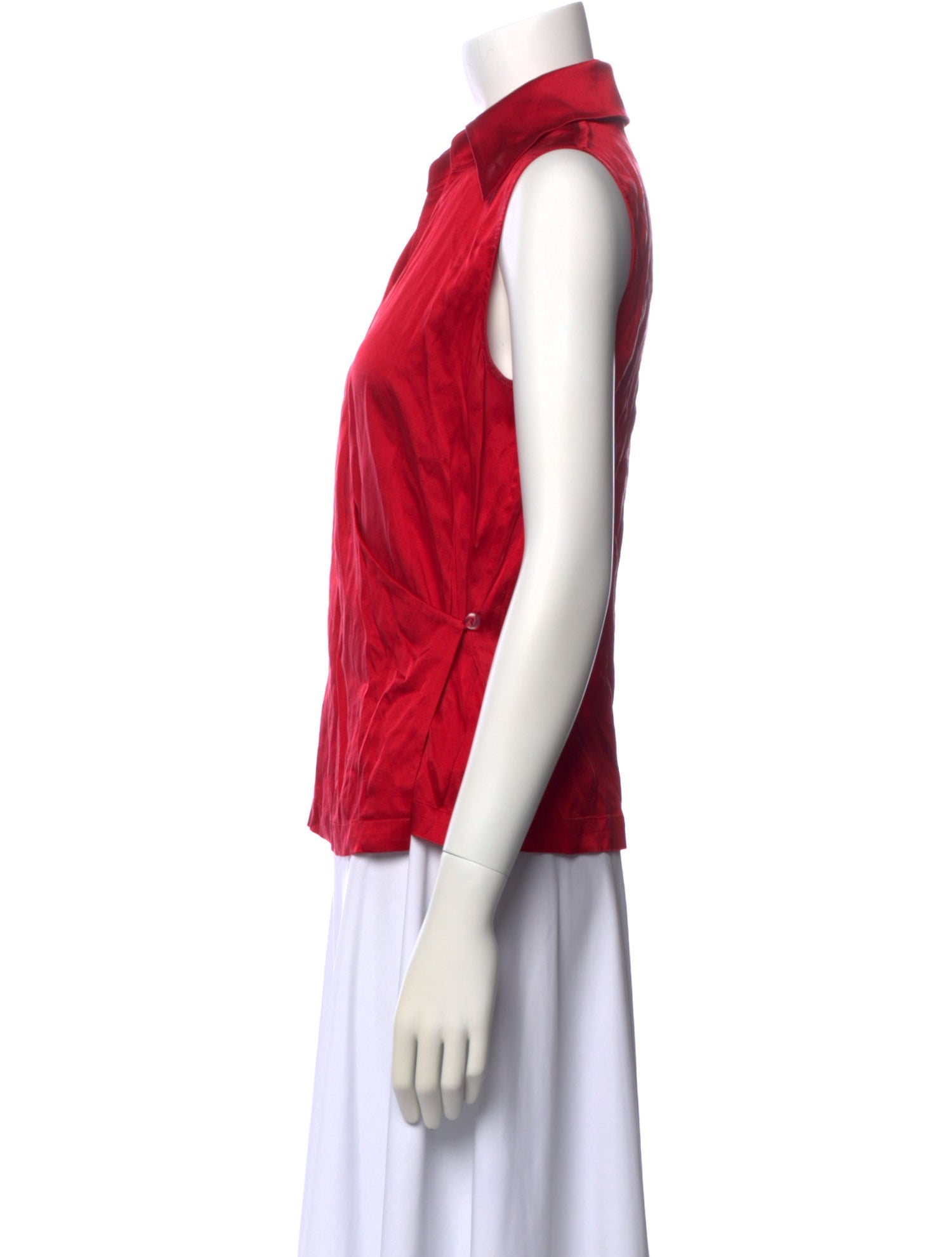 St. John Silk V-Neck Blouse