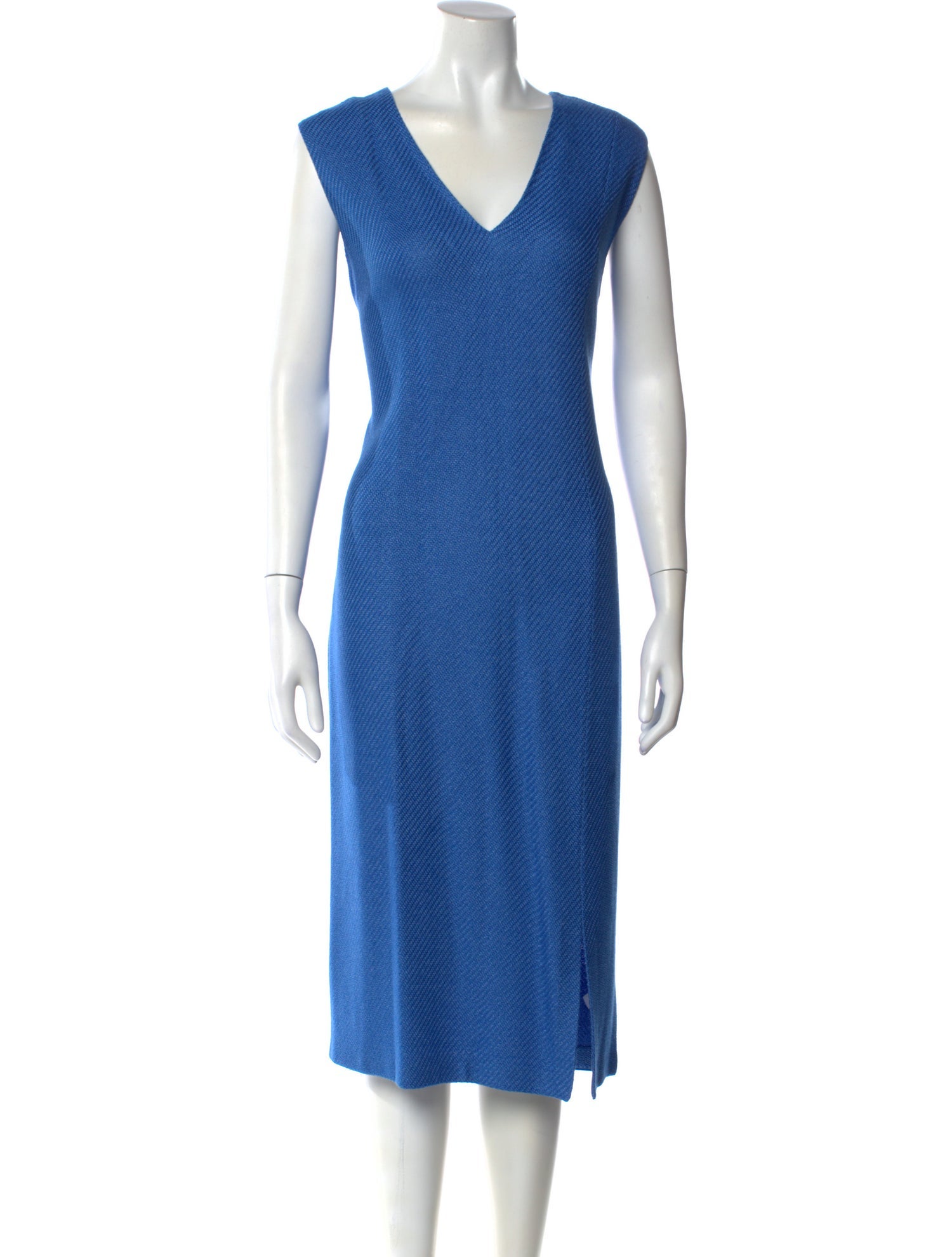 St. John V-Neck Midi Length Dress