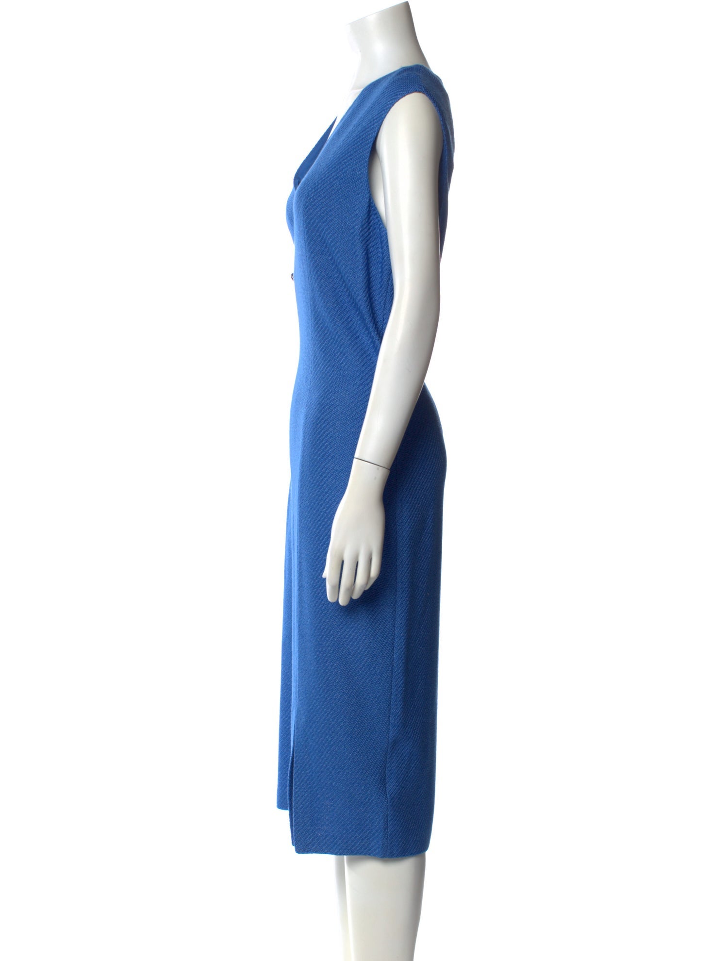 St. John V-Neck Midi Length Dress