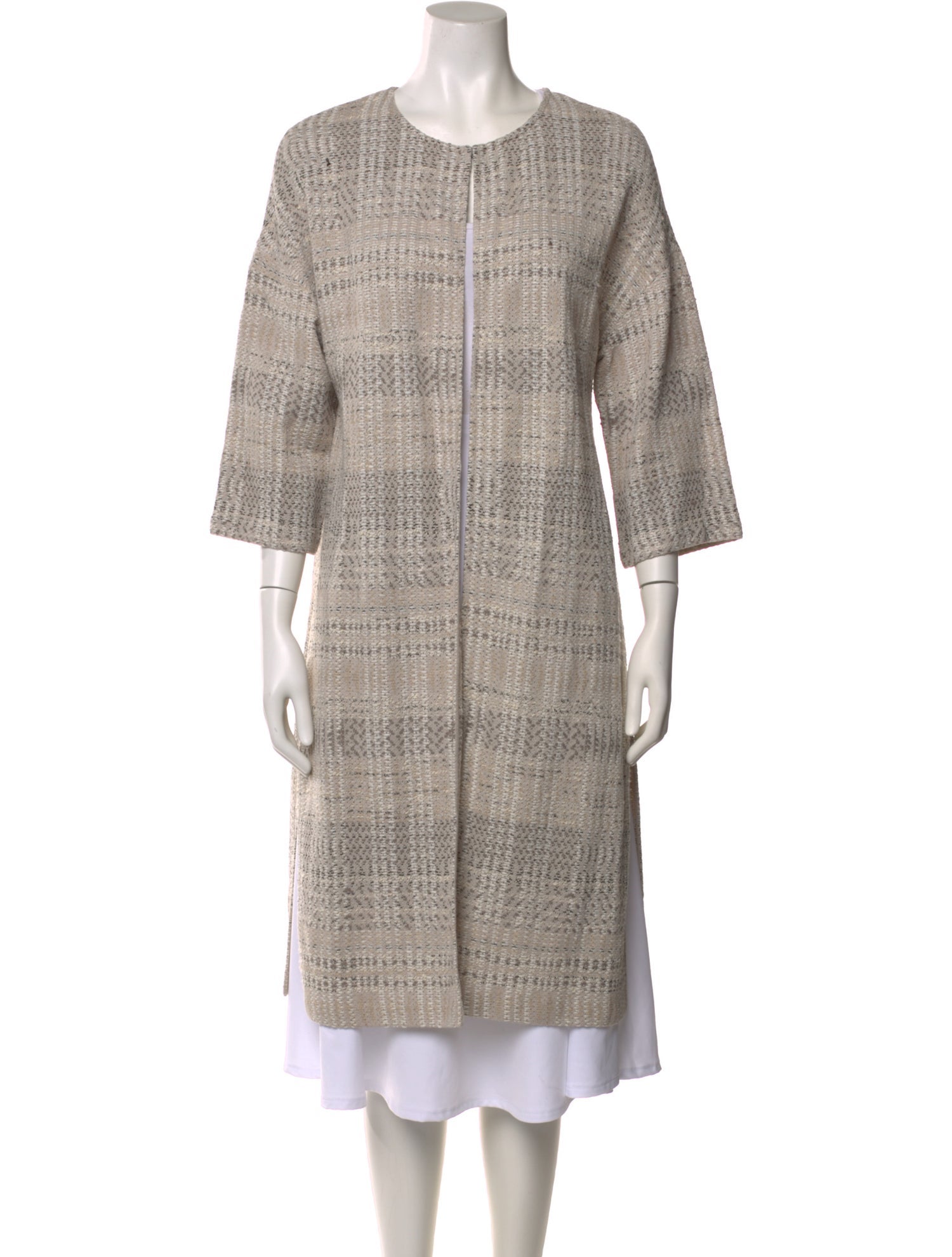 St. John Striped Crew Neck Sweater