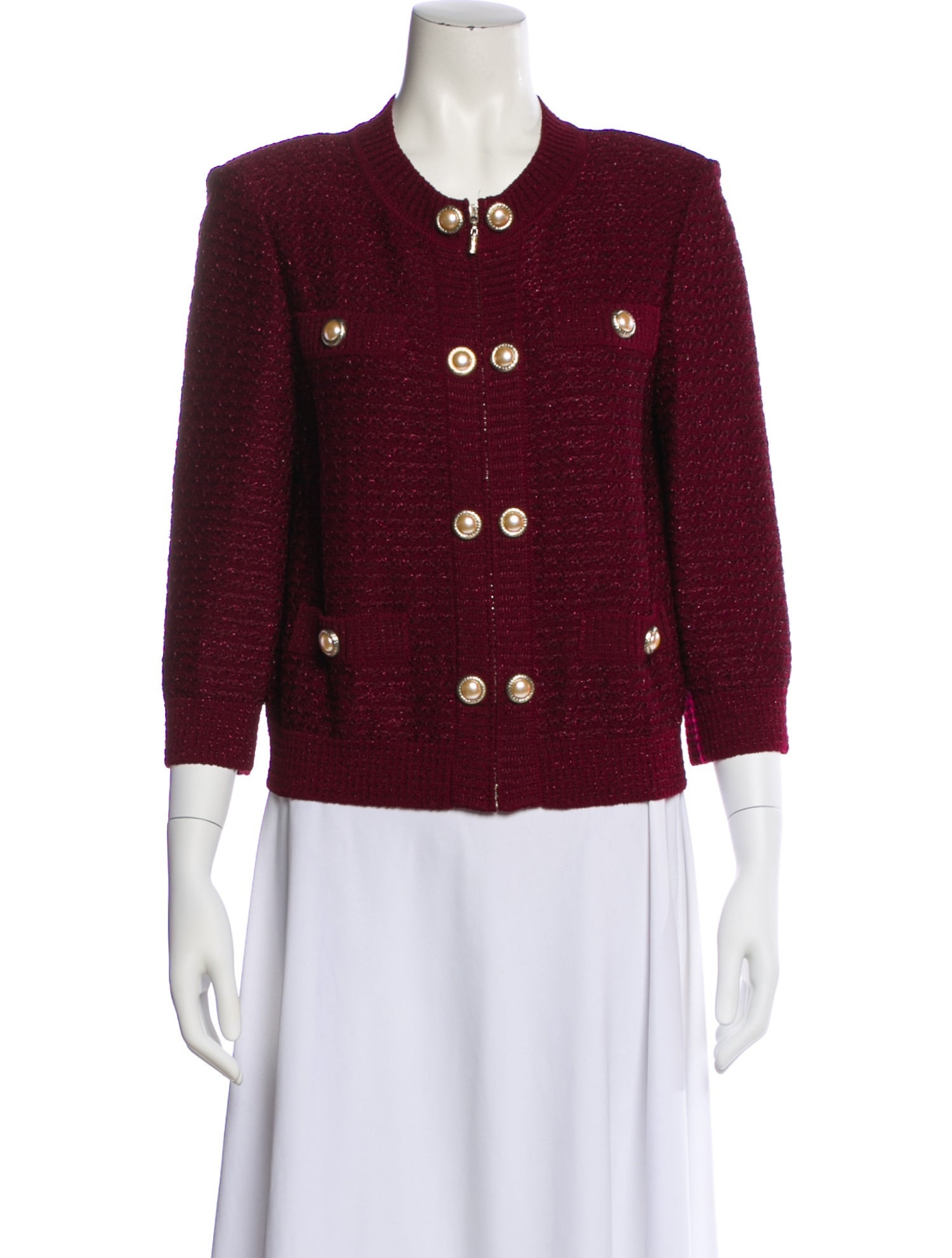 St. John Wool Printed Evening Jacket