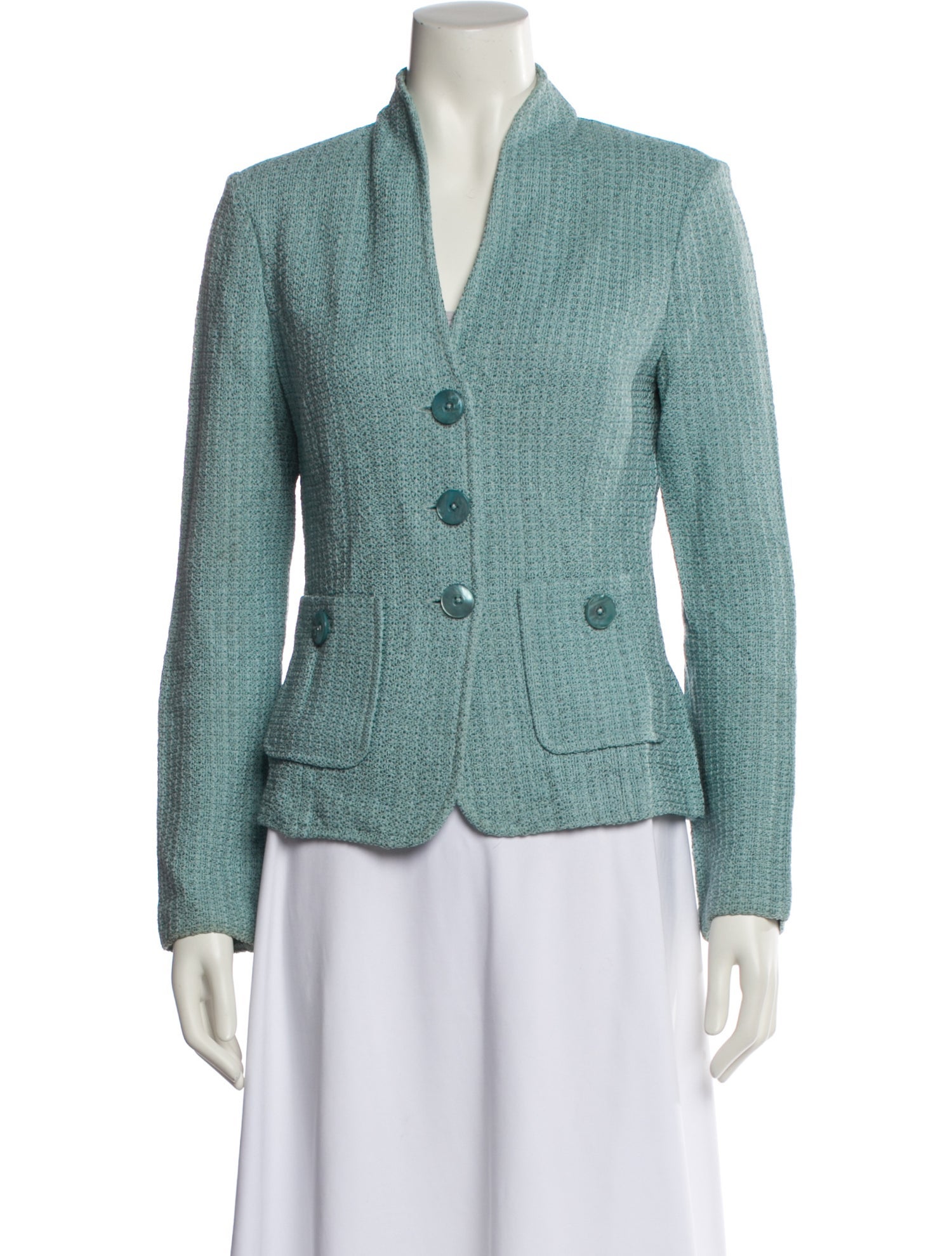 St. John Tweed Pattern Blazer