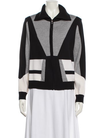 Pre-owned St John Striped Jacket In Multi