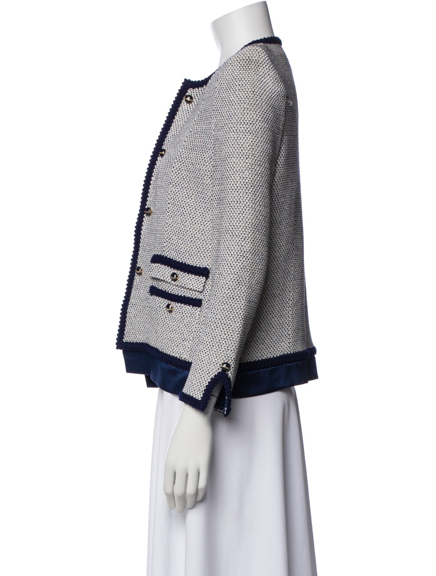 St. John Wool Tweed Pattern Evening Jacket