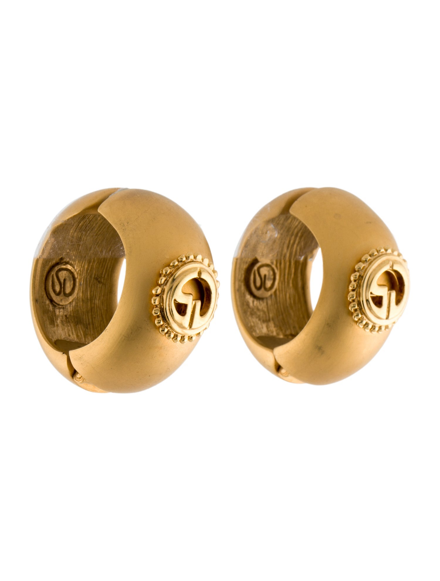 St. John Logo Clip-On Hoop Earrings