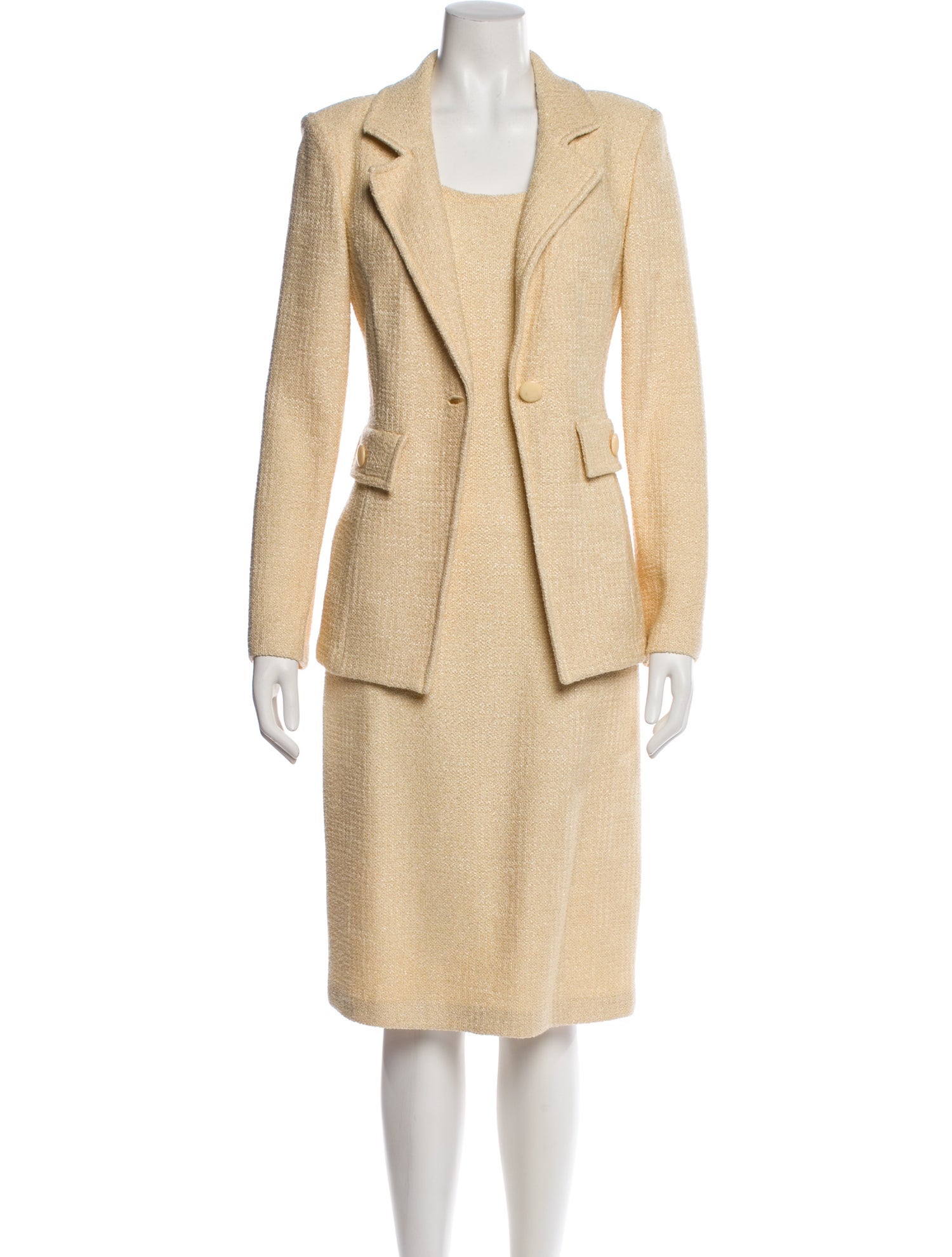 St. John Printed Glitter Accents Dress Set