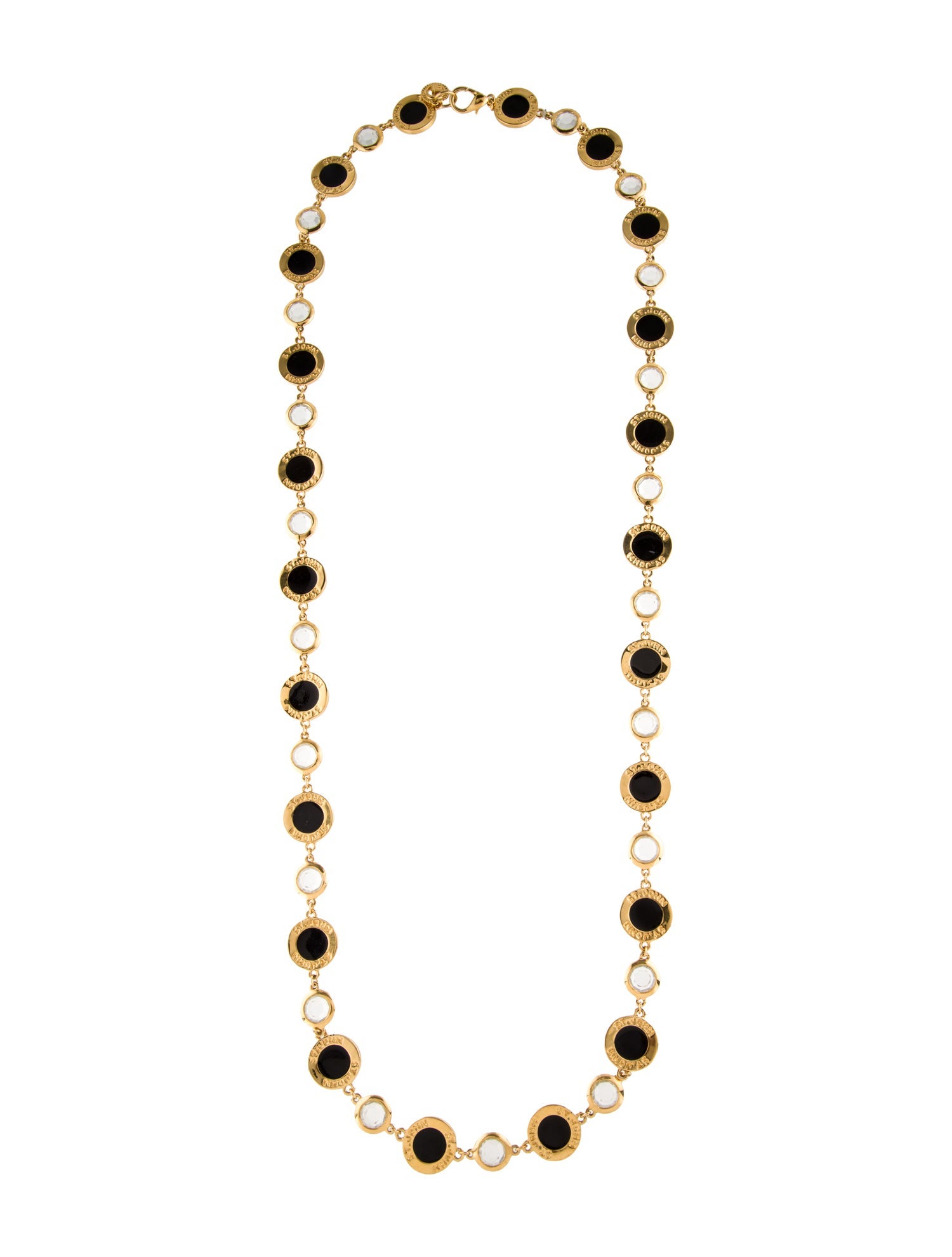 St. John Crystal And Enamel Station Necklace