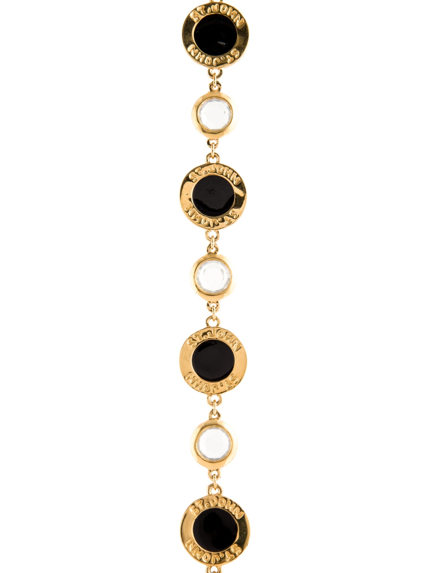 St. John Crystal And Enamel Station Necklace