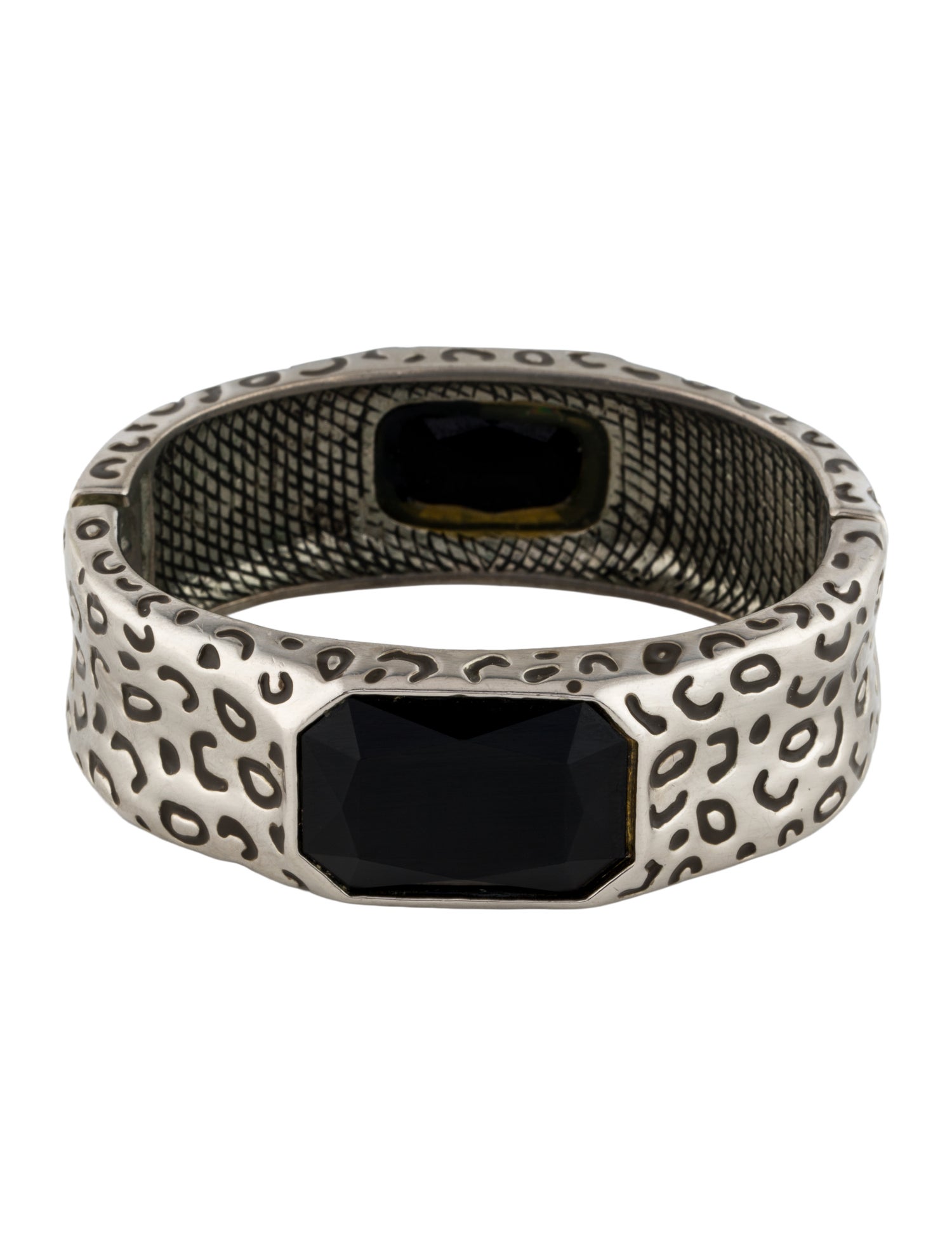 St. John Crystal Hinged Bangle Braclet