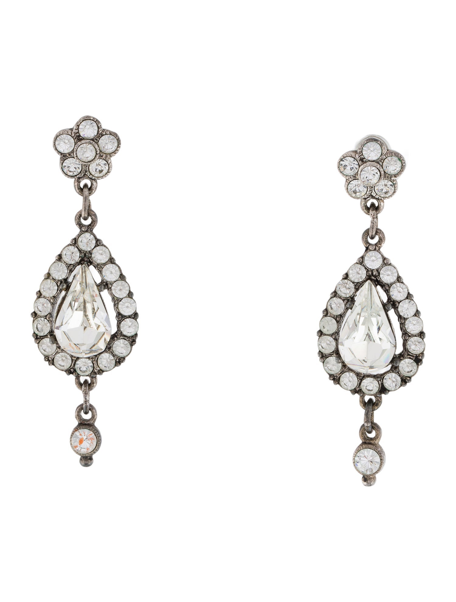 St. John Crystal Drop Earrings