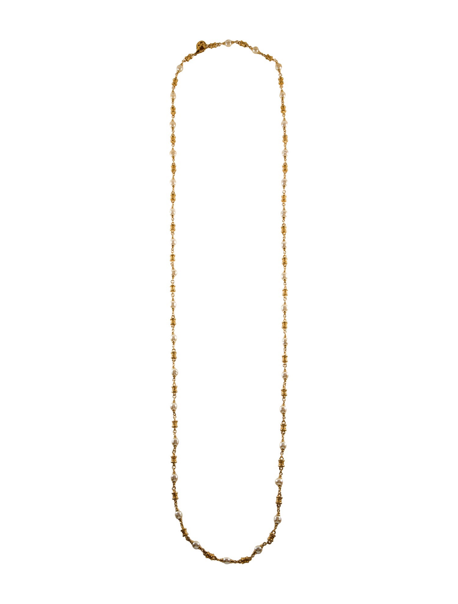 St. John Faux Pearl Station Necklace