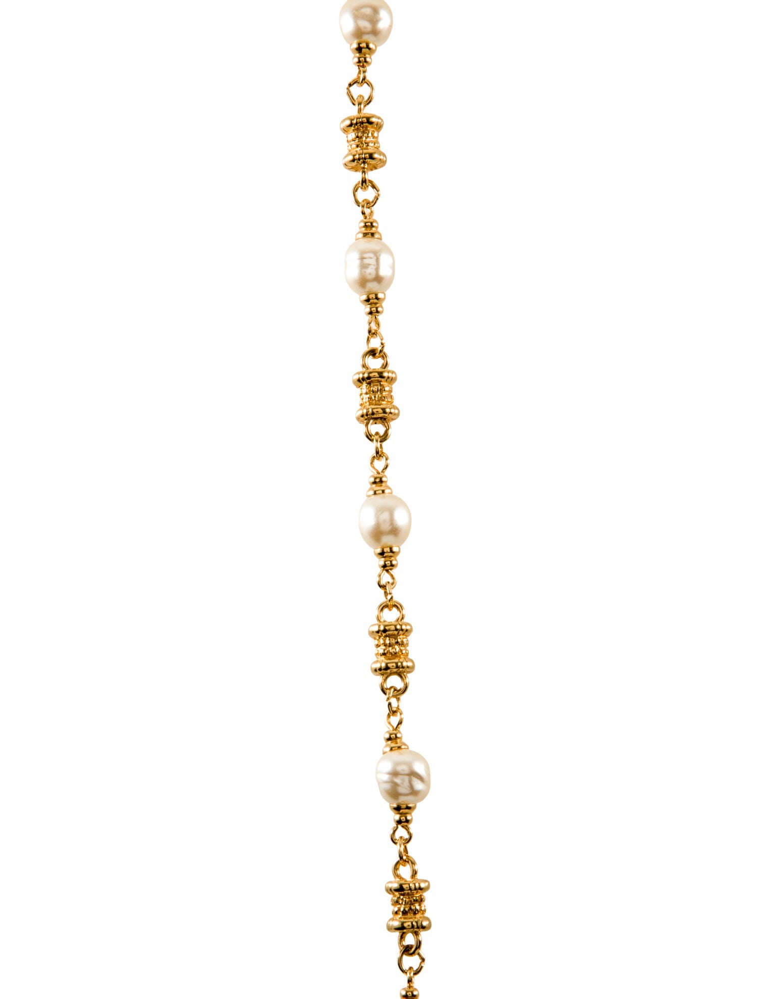 St. John Faux Pearl Station Necklace