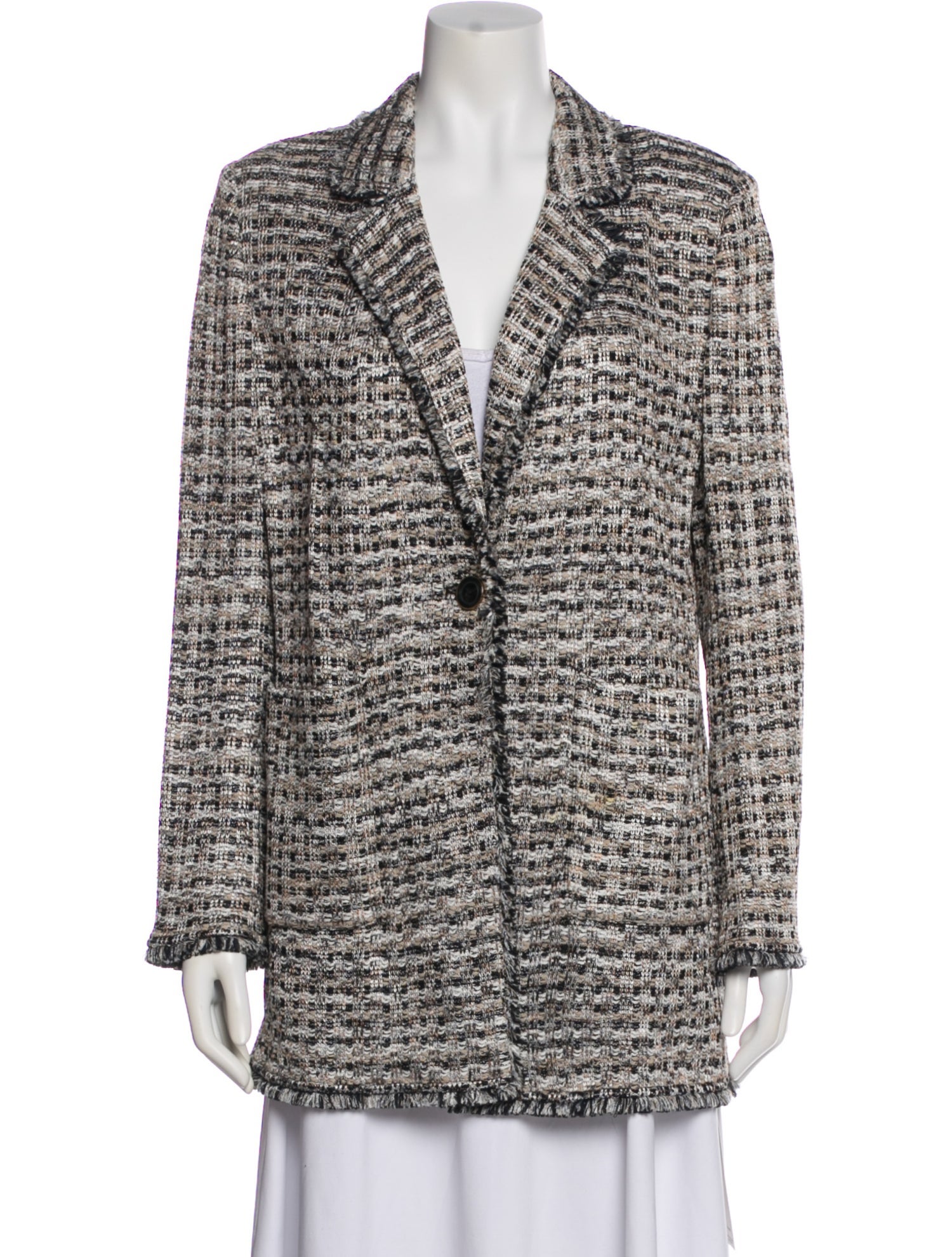 St. John Tweed Pattern Blazer