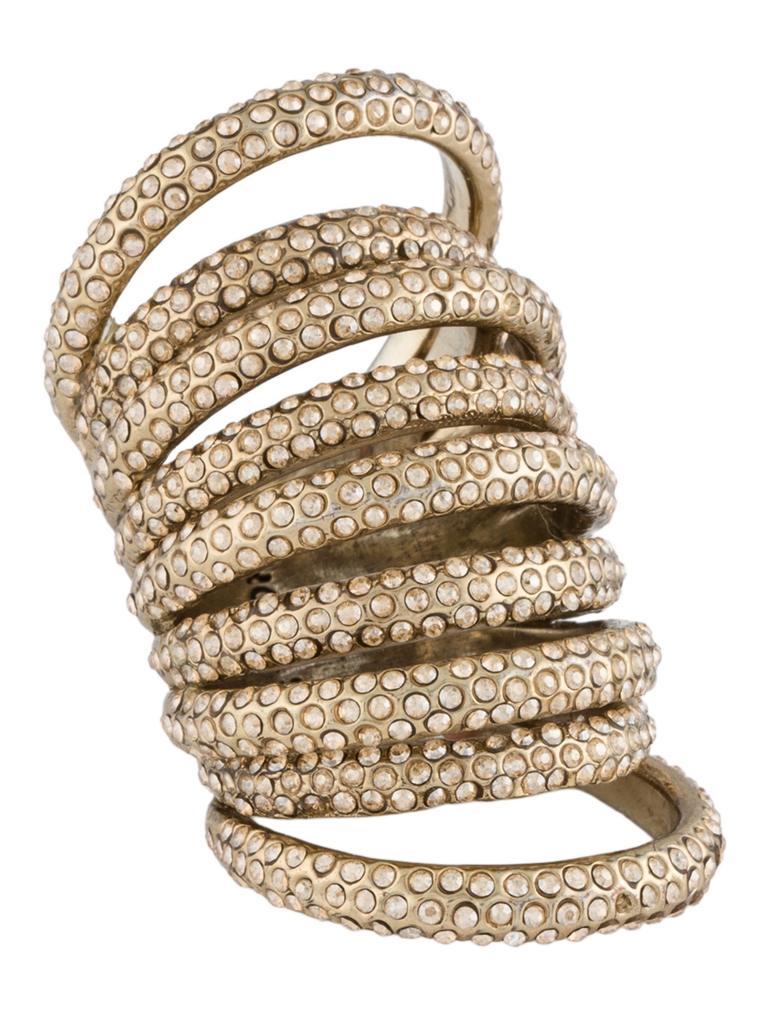 St. John Nine-Row Crystal Cocktail Ring