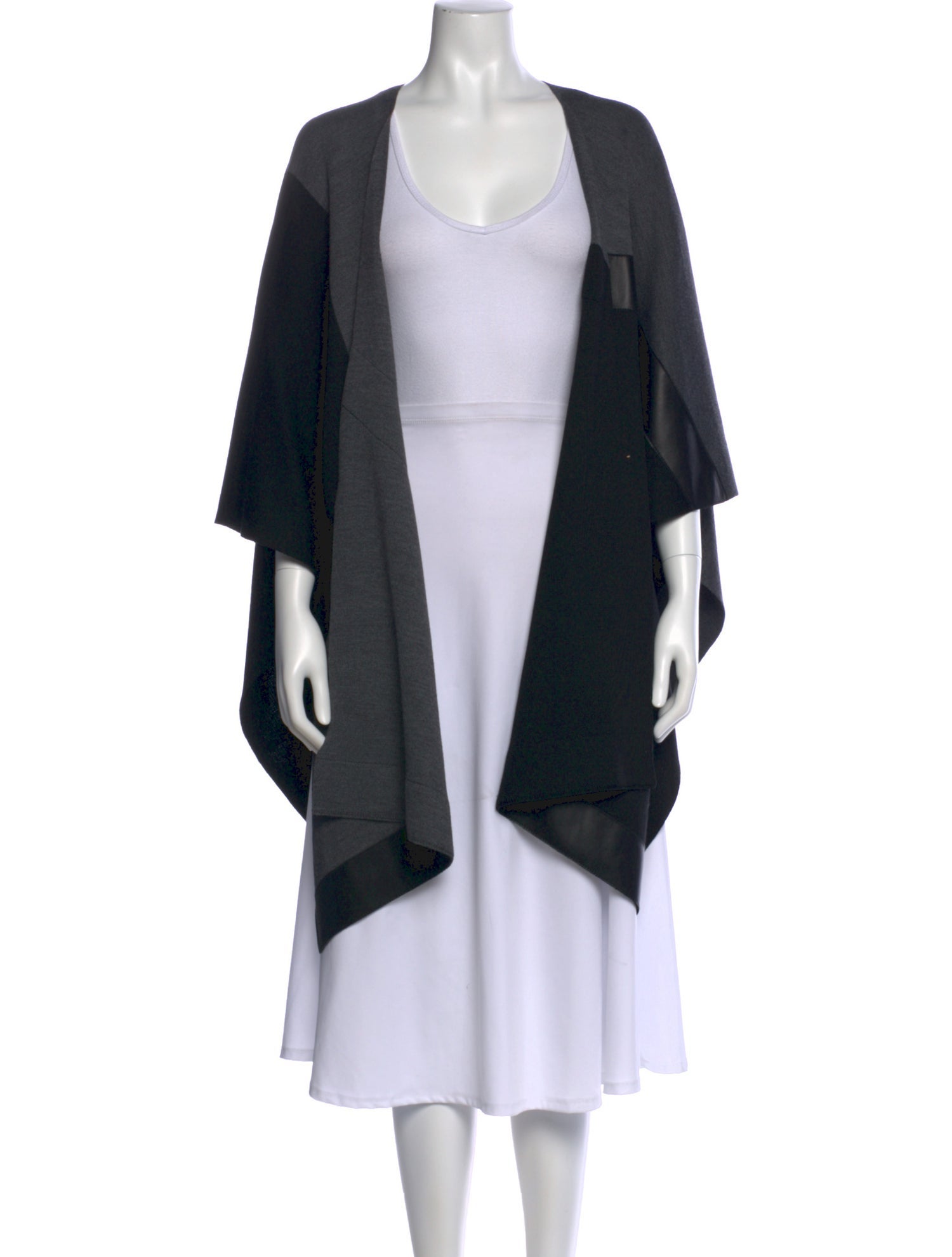 St. John Colorblock Pattern Open Front Sweater