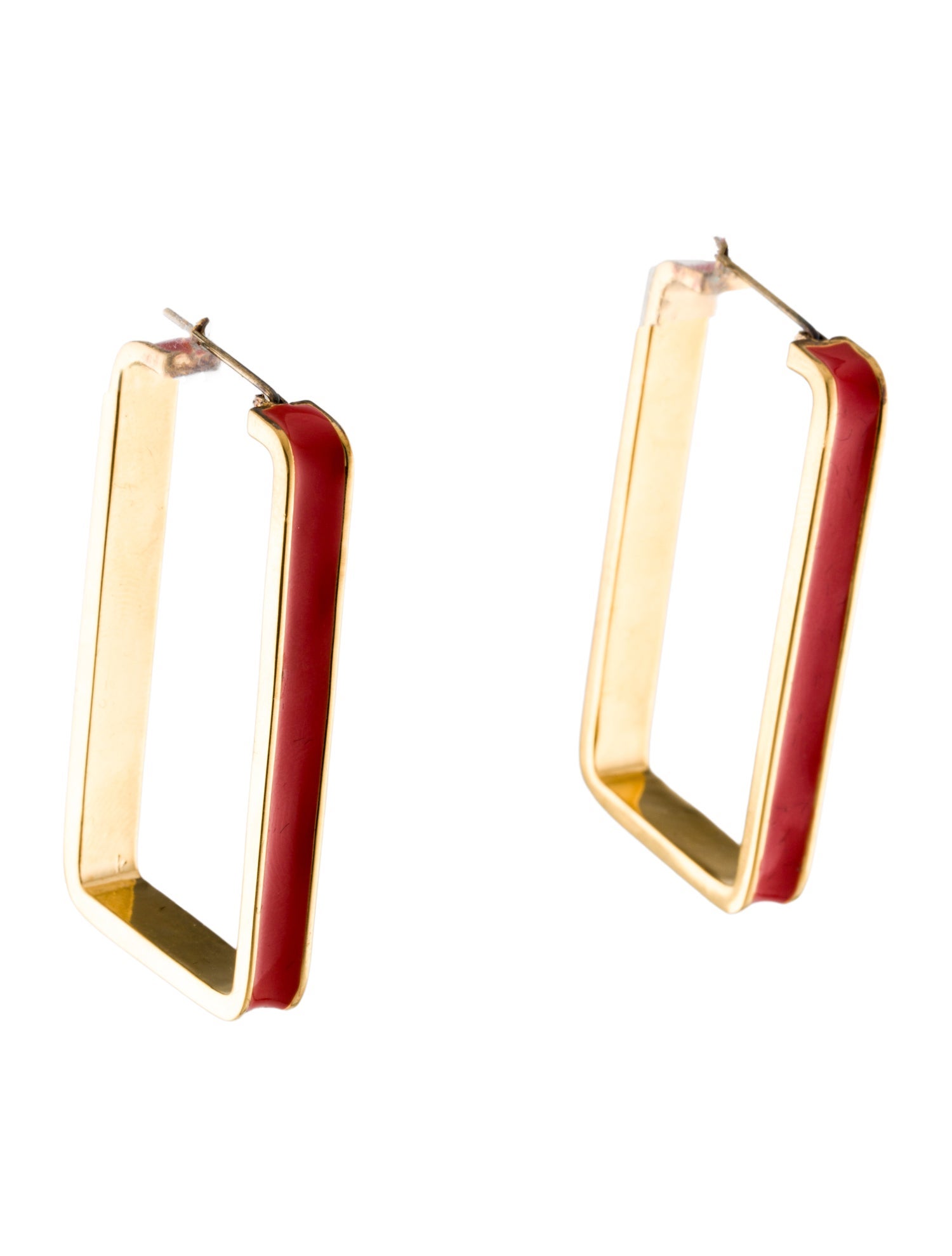 St. John Enamel Hoop Earrings
