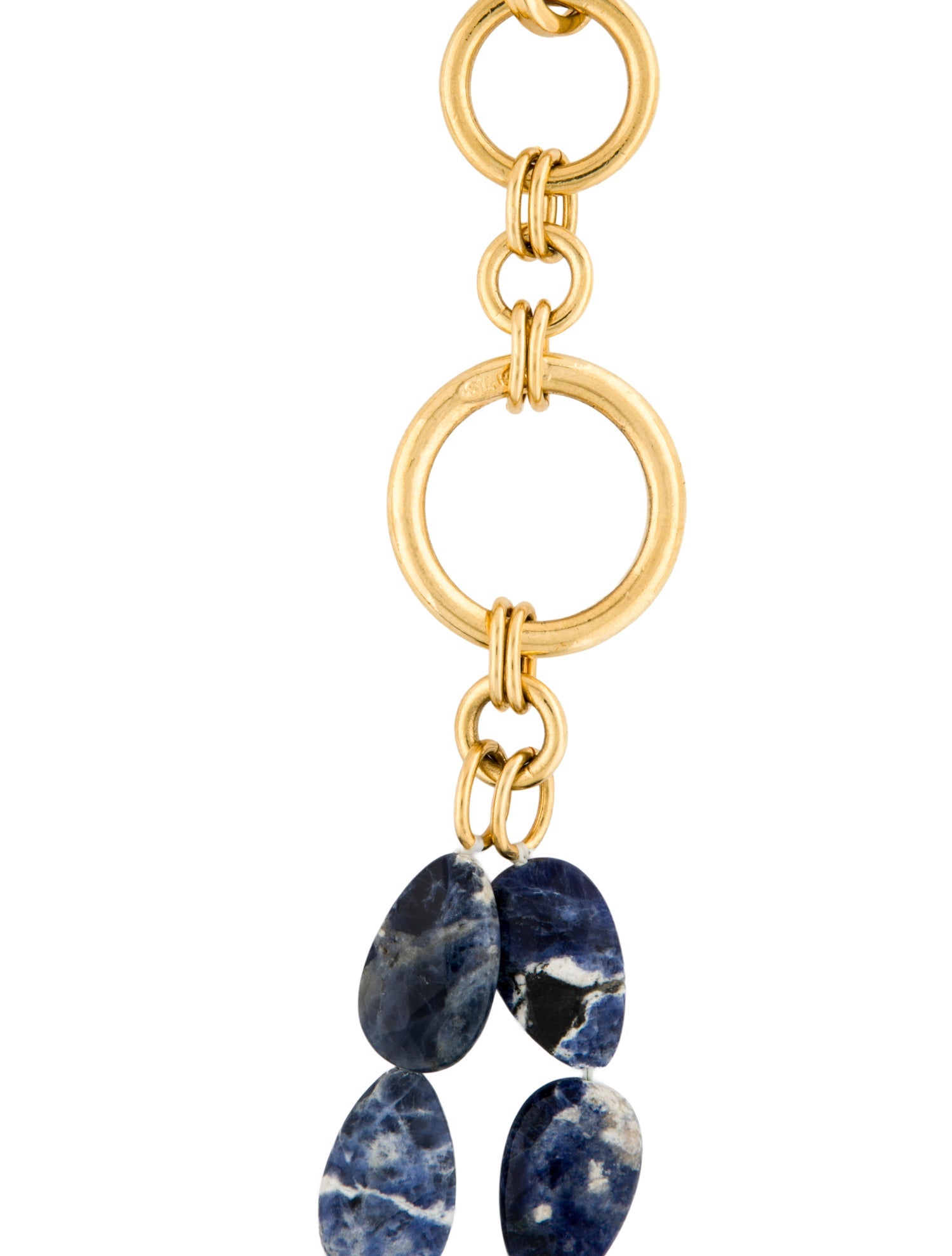 St. John Blue & White Stone Chain Necklace