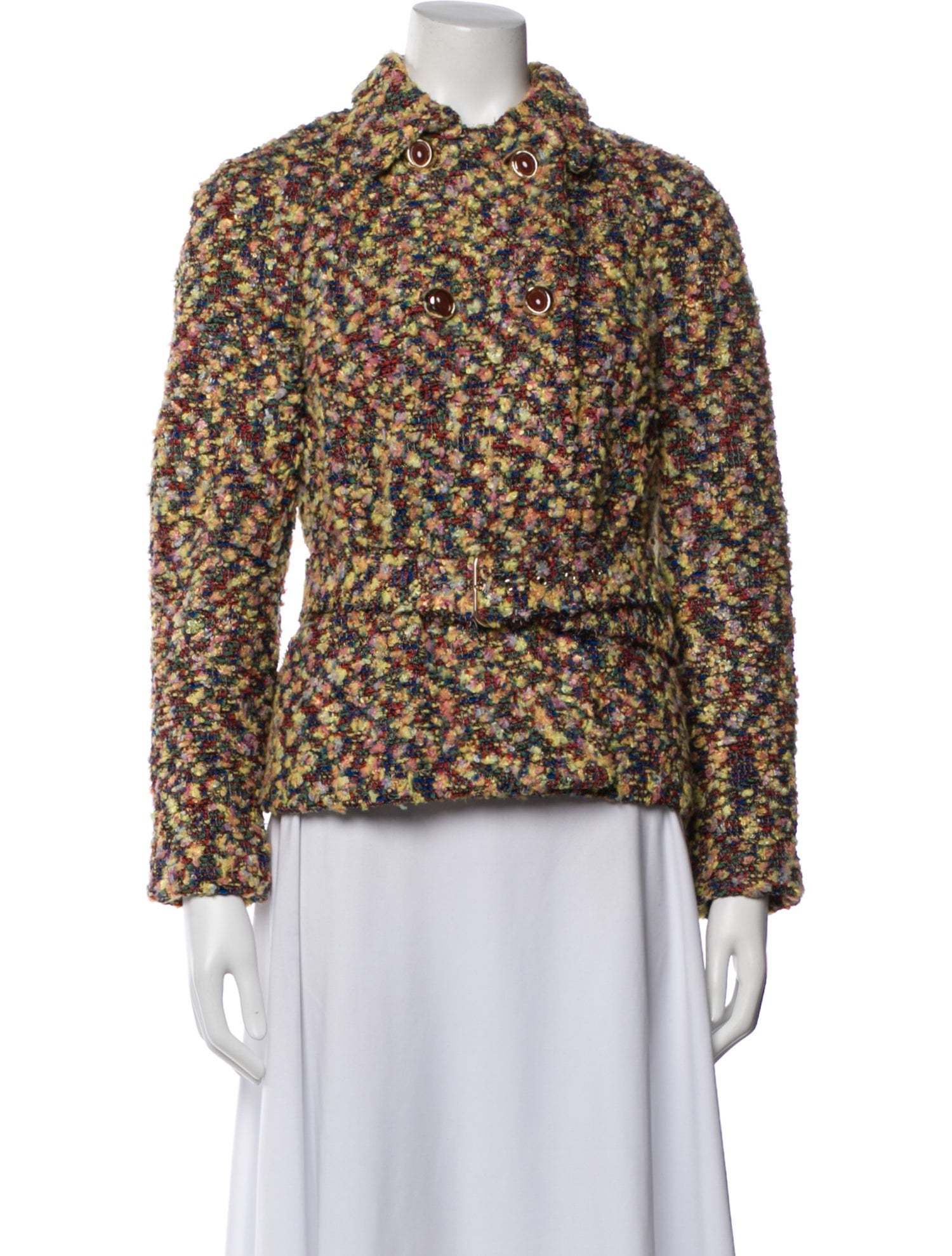 St. John Wool Tweed Pattern Jacket