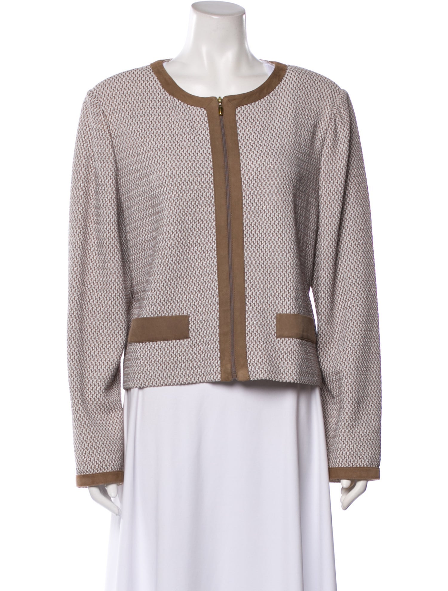 Wool Tweed Pattern Jacket