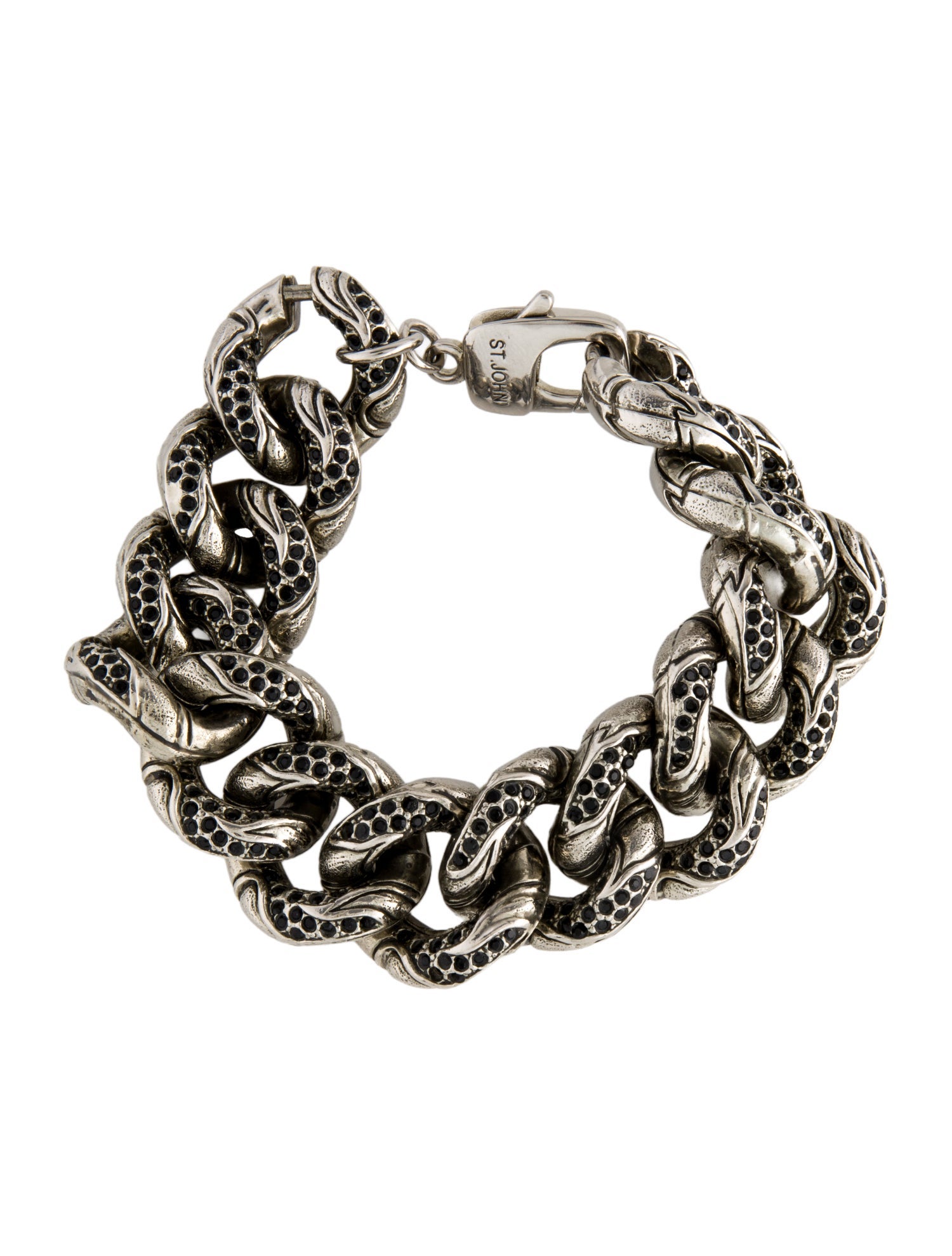 St. John Crystal Chain Link Collar Necklace