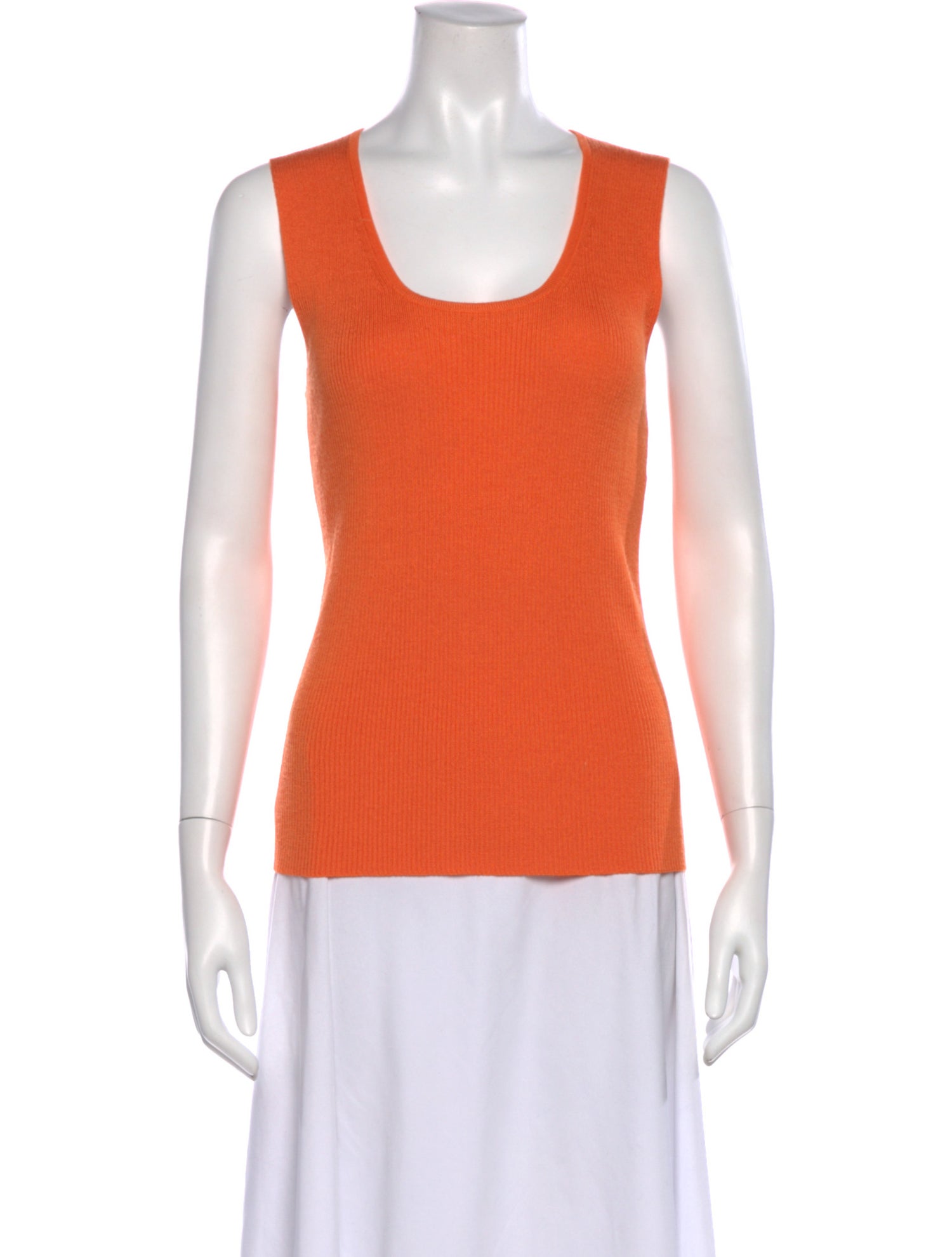 St. John Scoop Neck Sleeveless Top