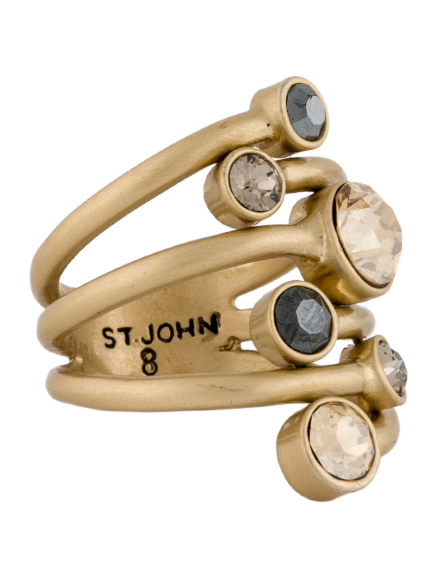 St. John Crystal Cocktail Ring