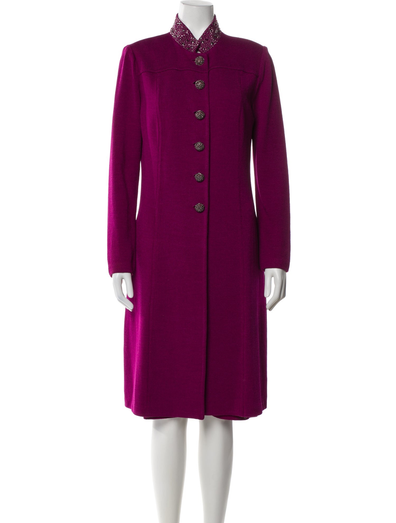 St. John Wool Crystal Embellishments Dress Set