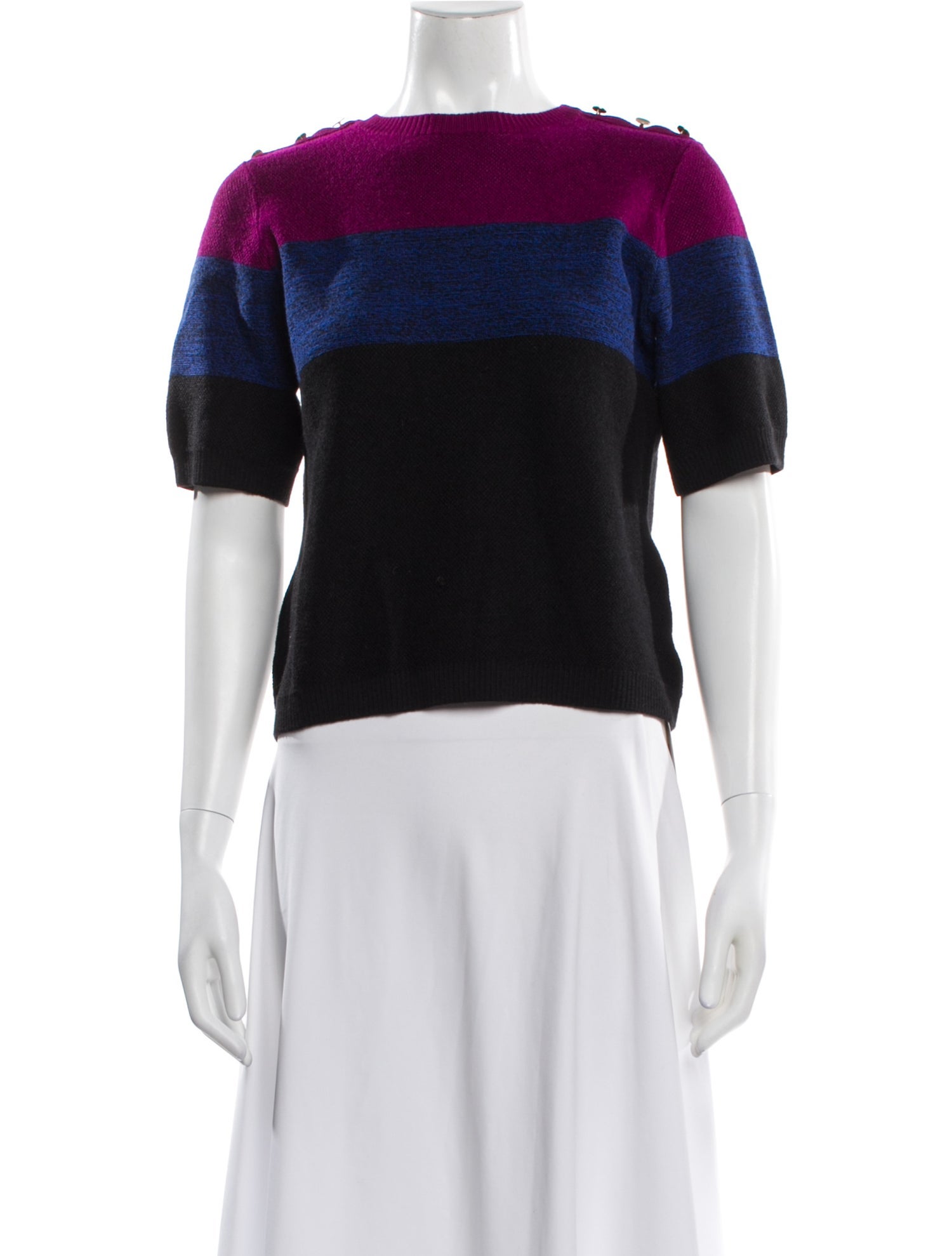 St. John Wool Striped Sweater