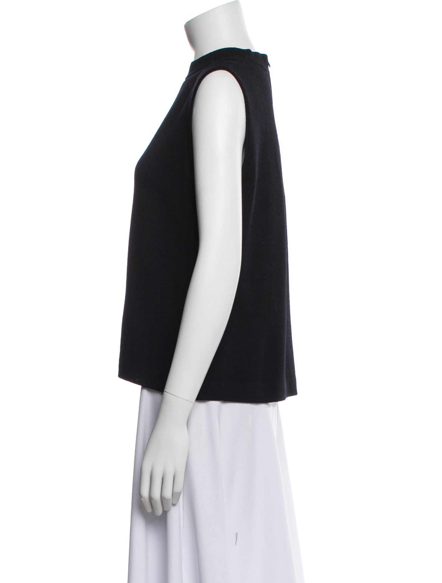 St. John Wool Mock Neck Top