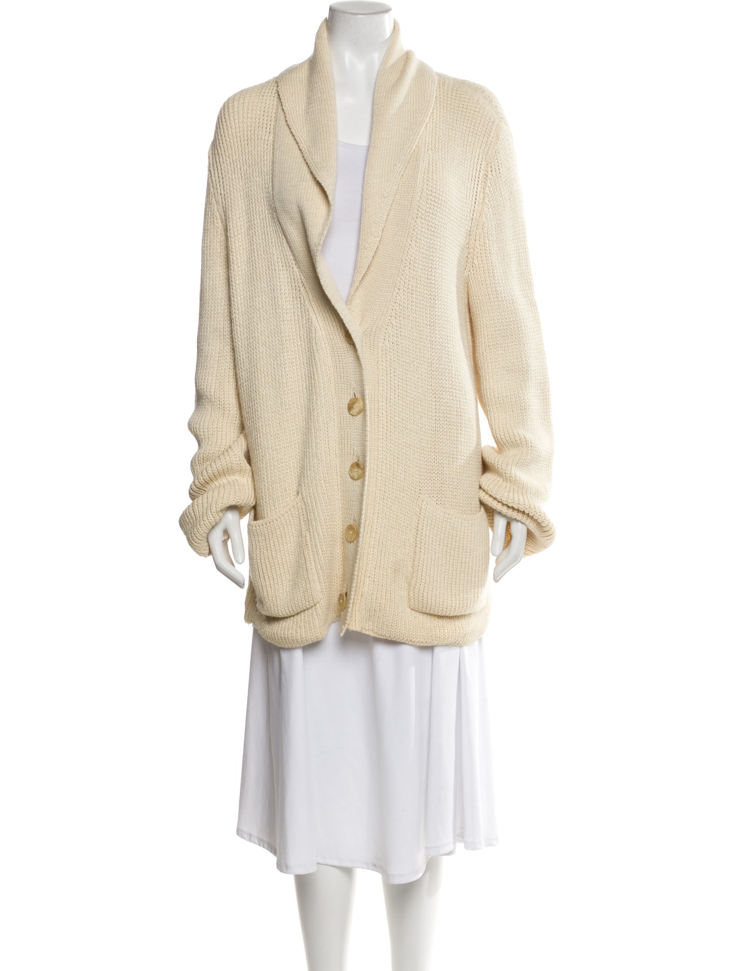 St. John Cashmere Open Front Sweater