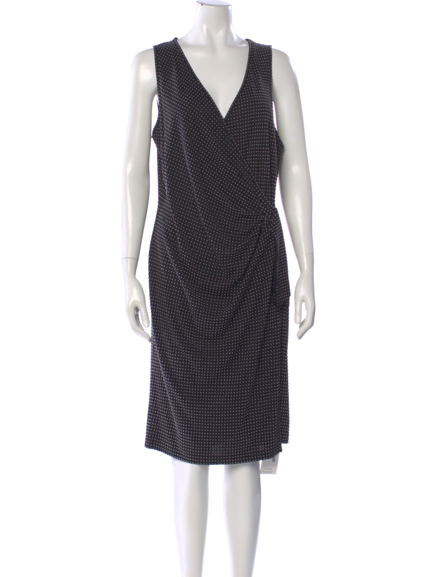 St. John Polka Dot Print Knee-Length Dress