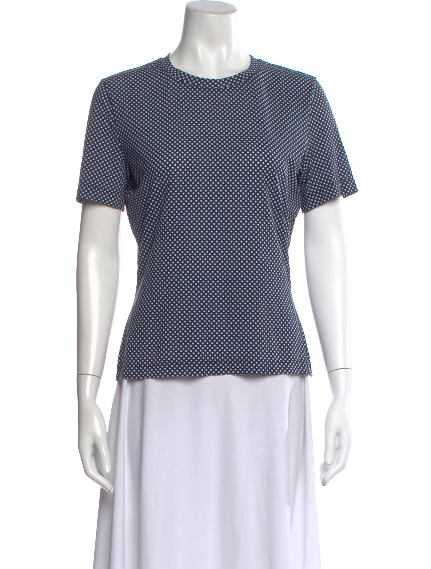 St. John Polka Dot Print Crew Neck T-Shirt