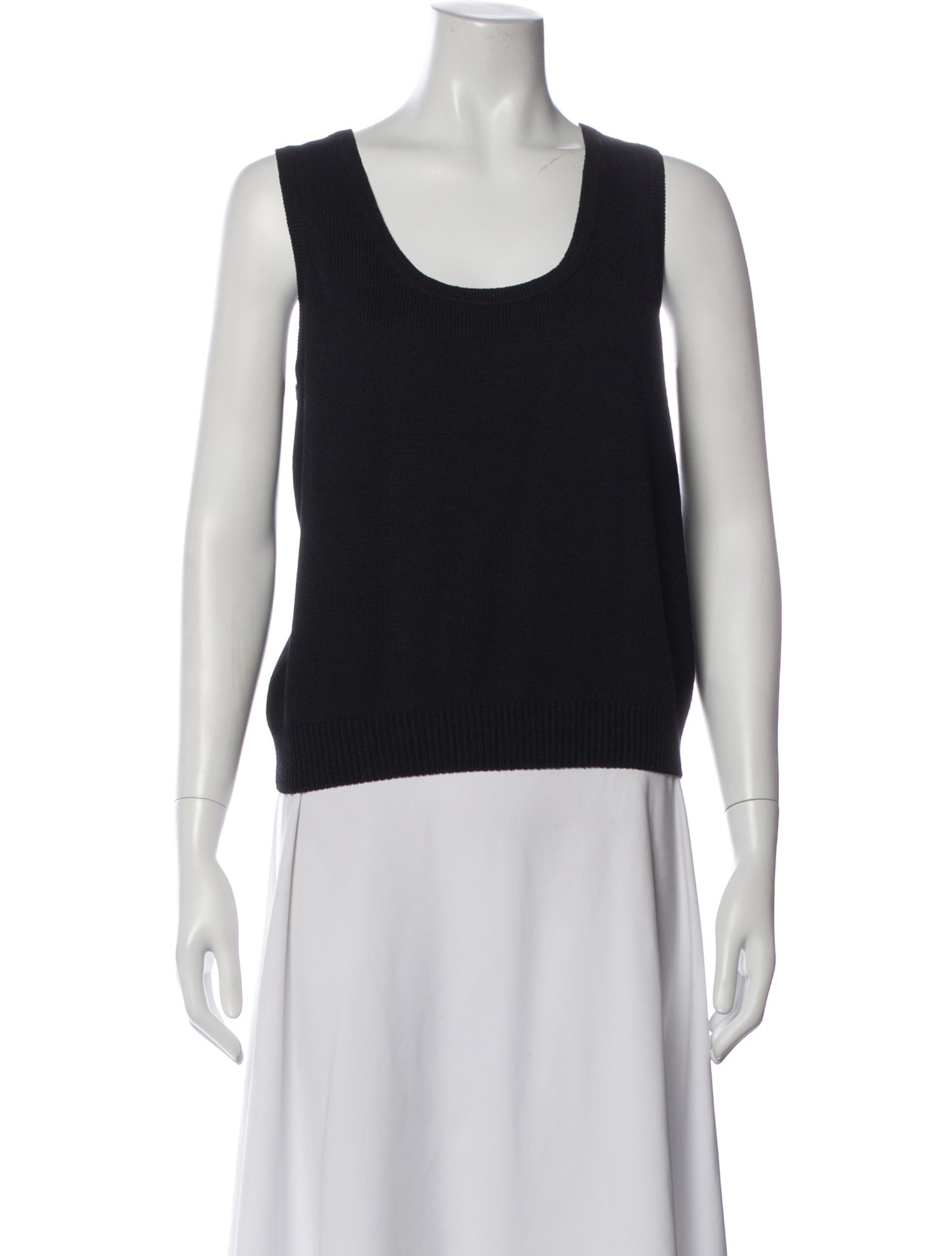 St. John Wool Scoop Neck Top