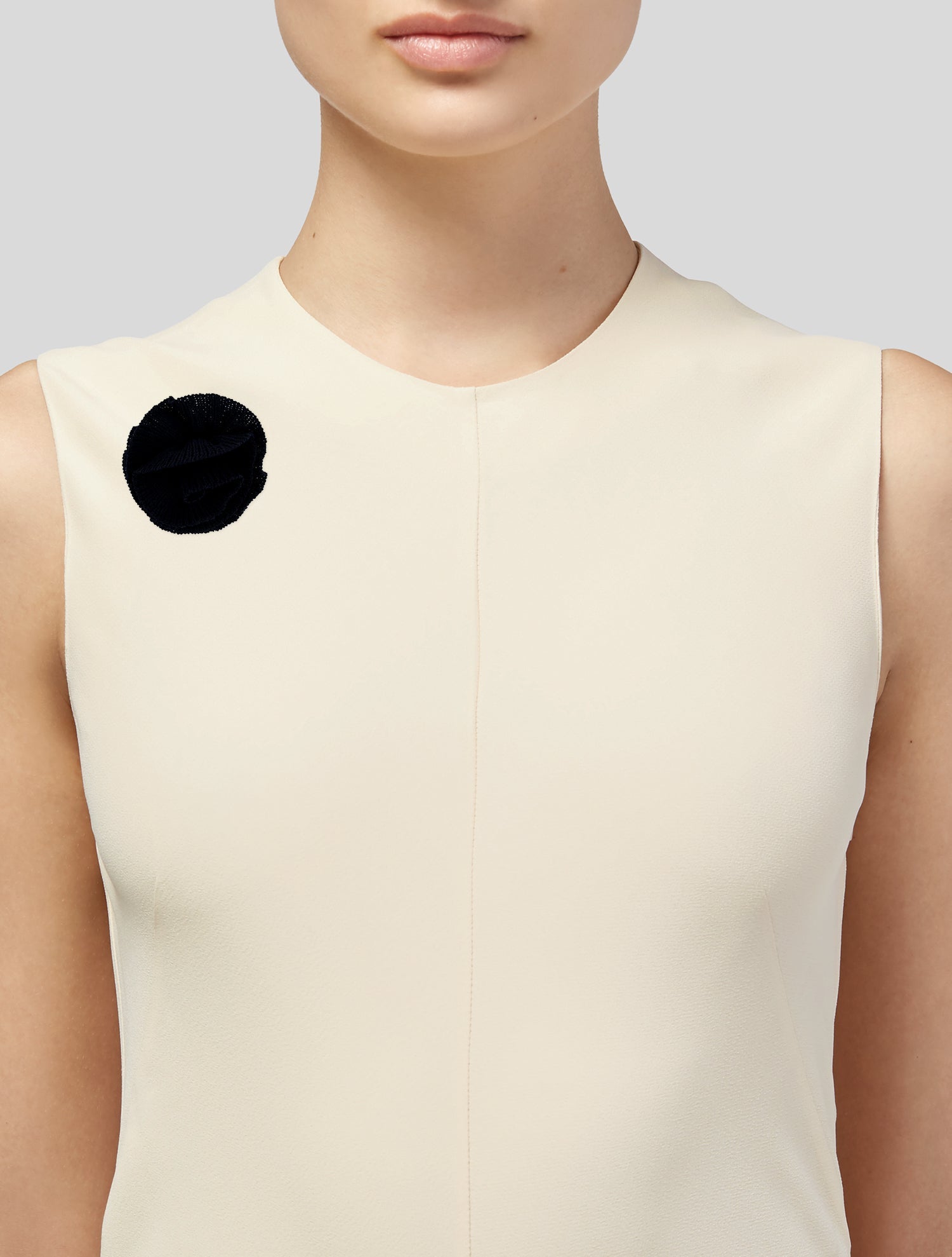 St. John Fabric Santana Knit Swirl Flower Pin Brooch