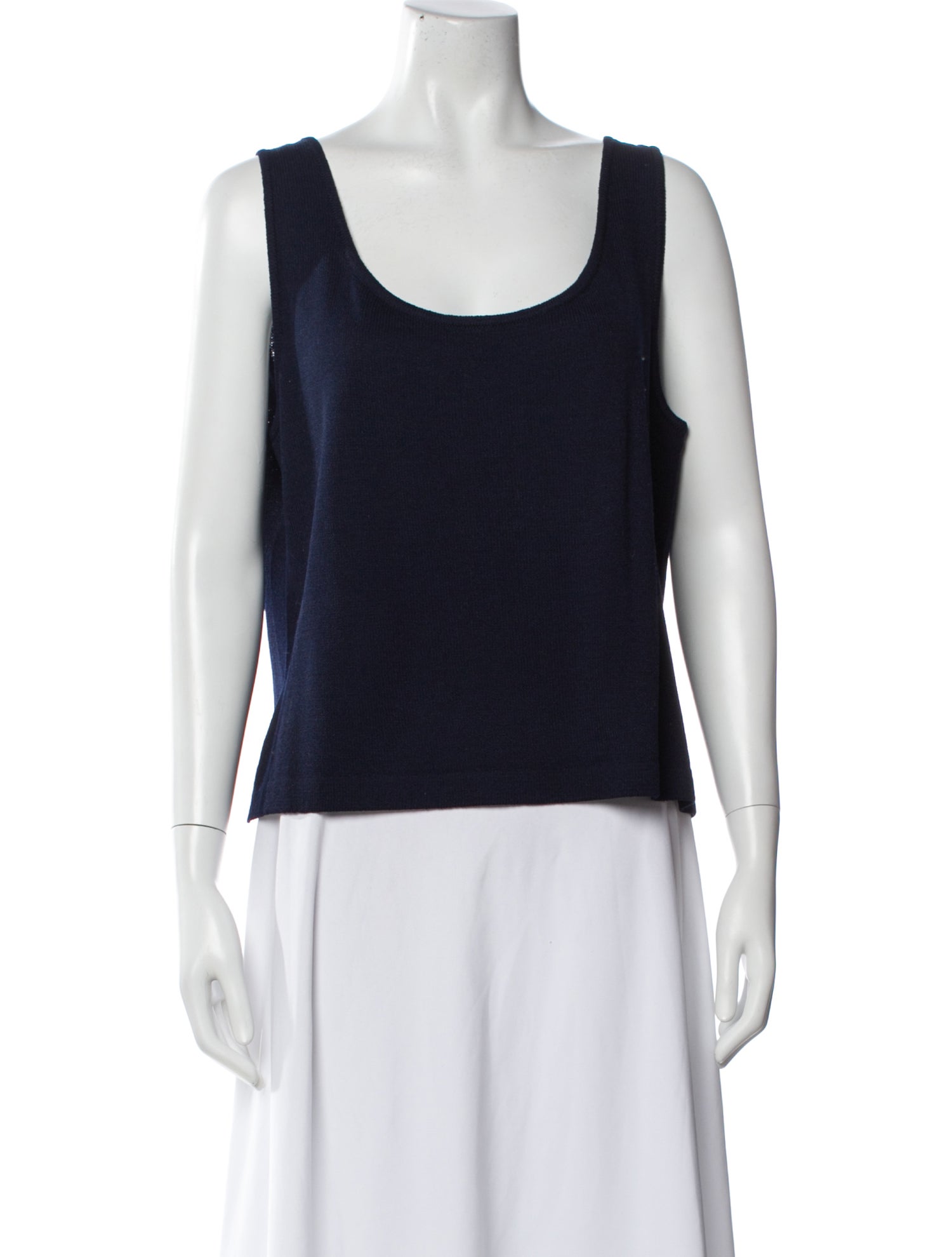 St. John Wool Scoop Neck Top