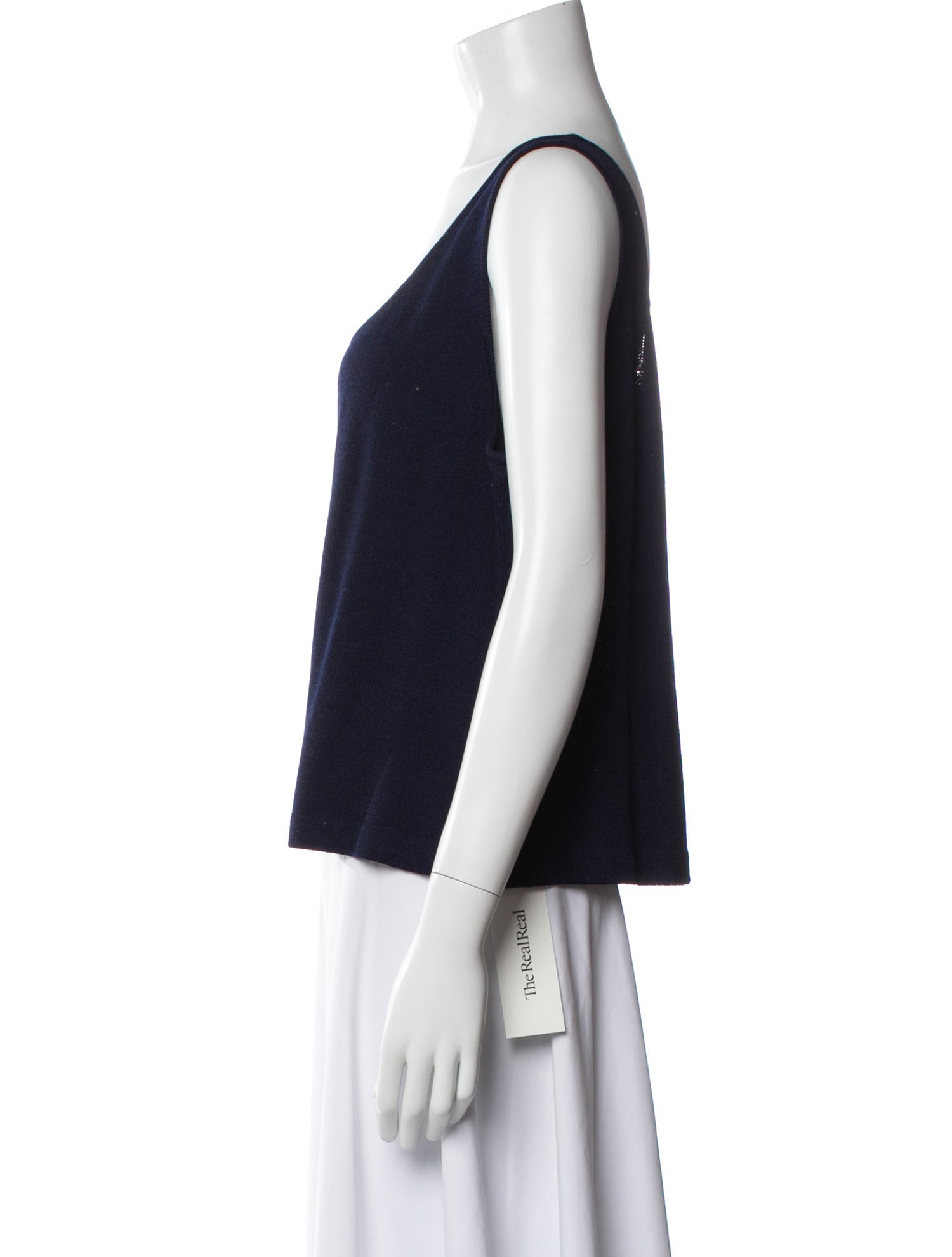 St. John Wool Scoop Neck Top